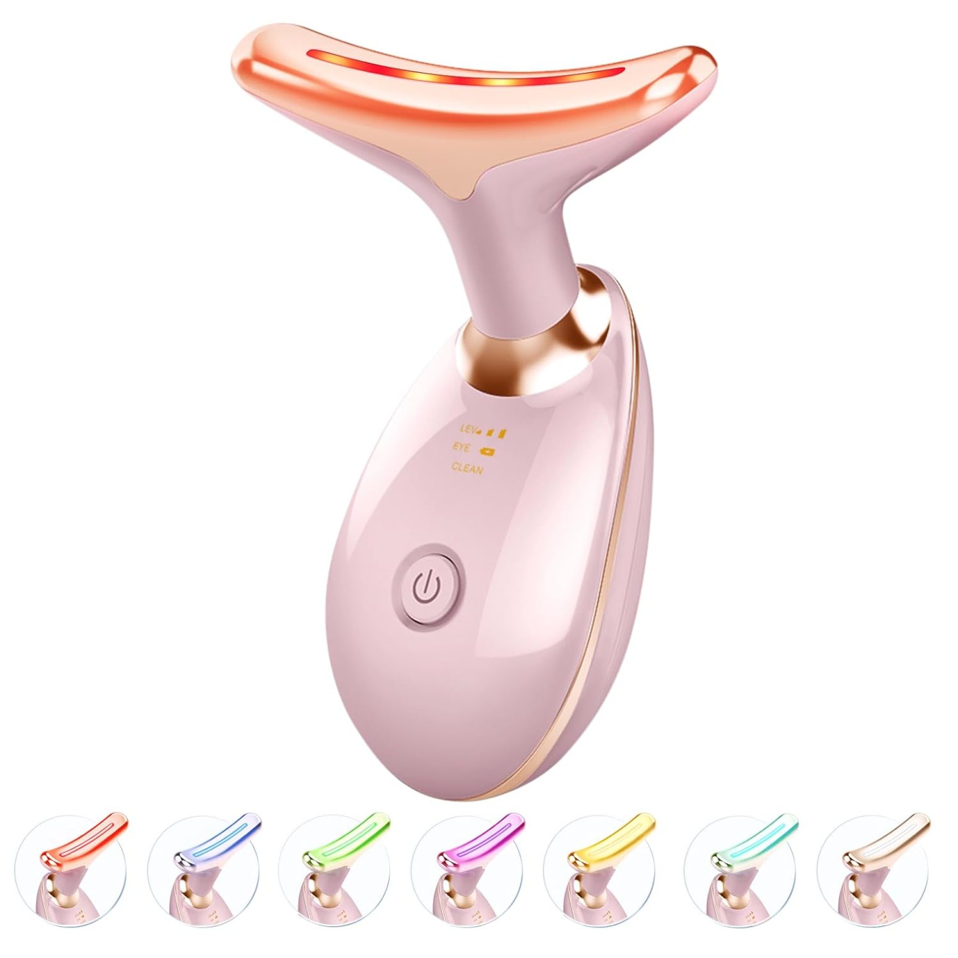 7-in-1 Skin Care Tools, Face Care, Face Neck Massager for Skin Care Routine at Home, Glossy Pink 7-in-1 Skin Care Tools, Face Care, Face Neck Massager for Skin Care Routine at Home, Glossy Pink
