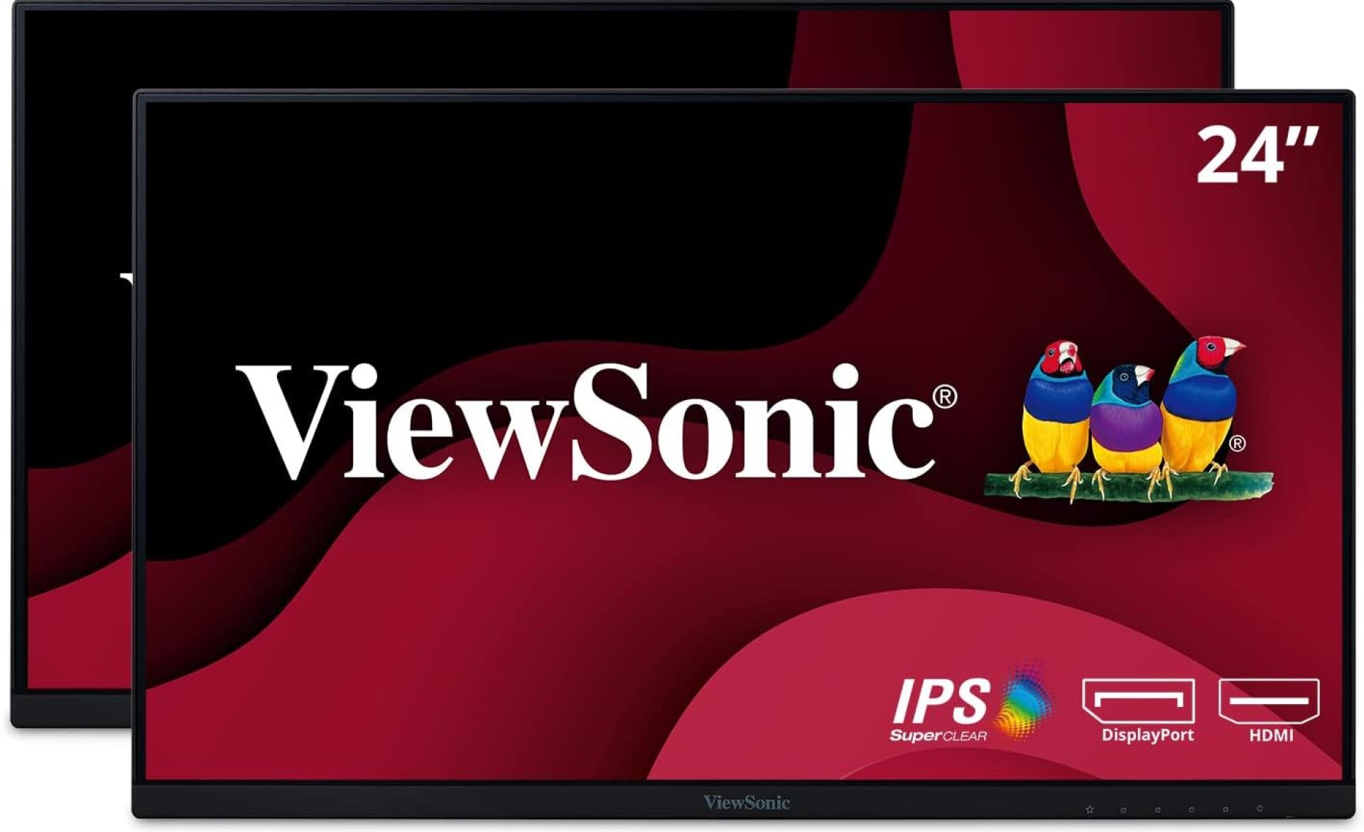 ViewSonic VA2456-MHD_H2 Dual Pack Head-Only 1080p IPS Monitors with Ultra-Thin Bezels, HDMI, DisplayPort and VGA for Home and Office, Black ViewSonic VA2456-MHD_H2 Dual Pack Head-Only 1080p IPS Monitors with Ultra-Thin Bezels, HDMI, DisplayPort and VGA for Home and Office, Black