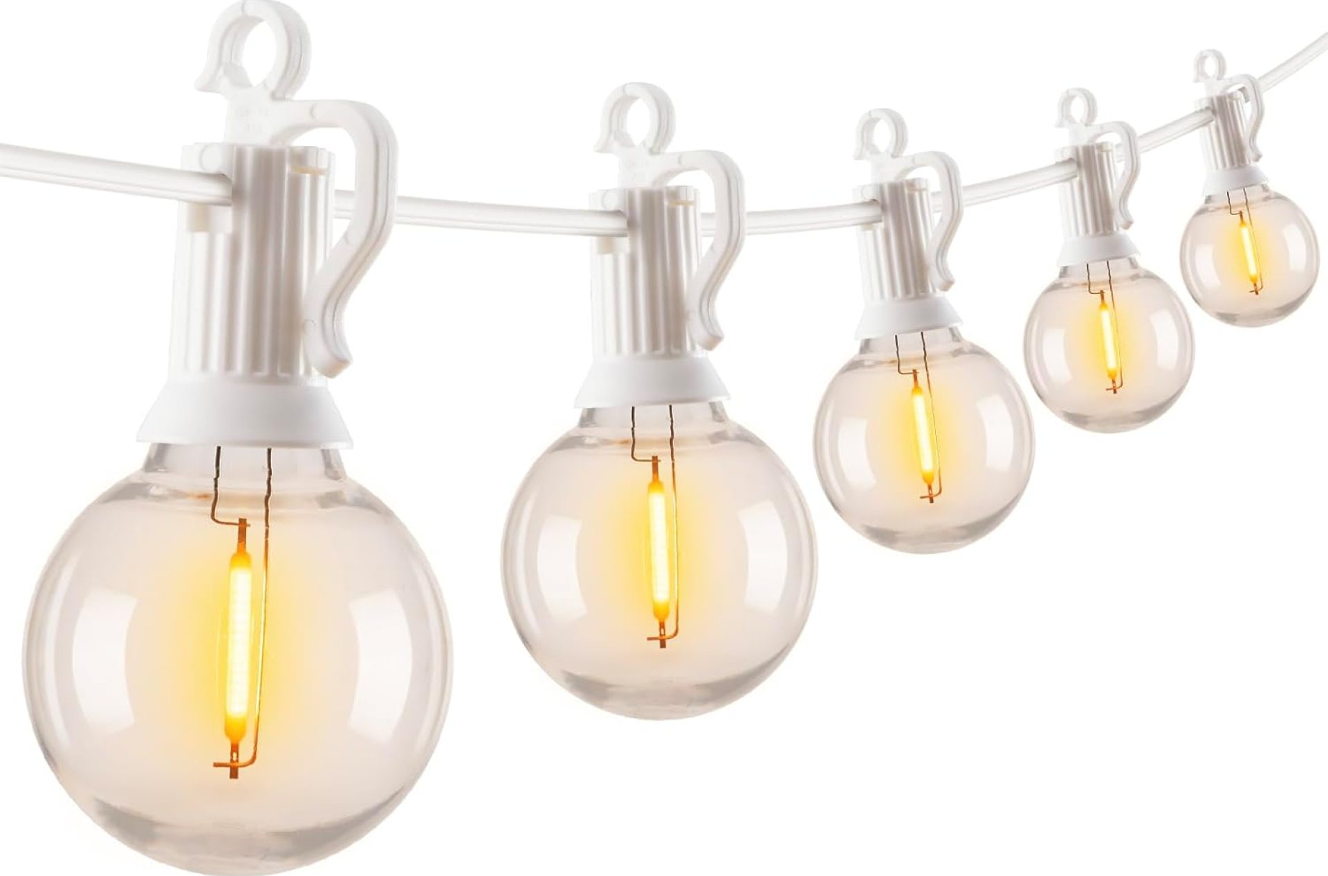 Outdoor String Lights – 50 Ft Waterproof Connectable Commercial LED Patio Lights with 25 G40 Globe Bulbs, All Weatherproof Hanging Globe Lights for Outside Backyard Porch Party Decoration Outdoor String Lights – 50 Ft Waterproof Connectable Commercial LED Patio Lights with 25 G40 Globe Bulbs, All Weatherproof Hanging Globe Lights for Outside Backyard Porch Party Decoration