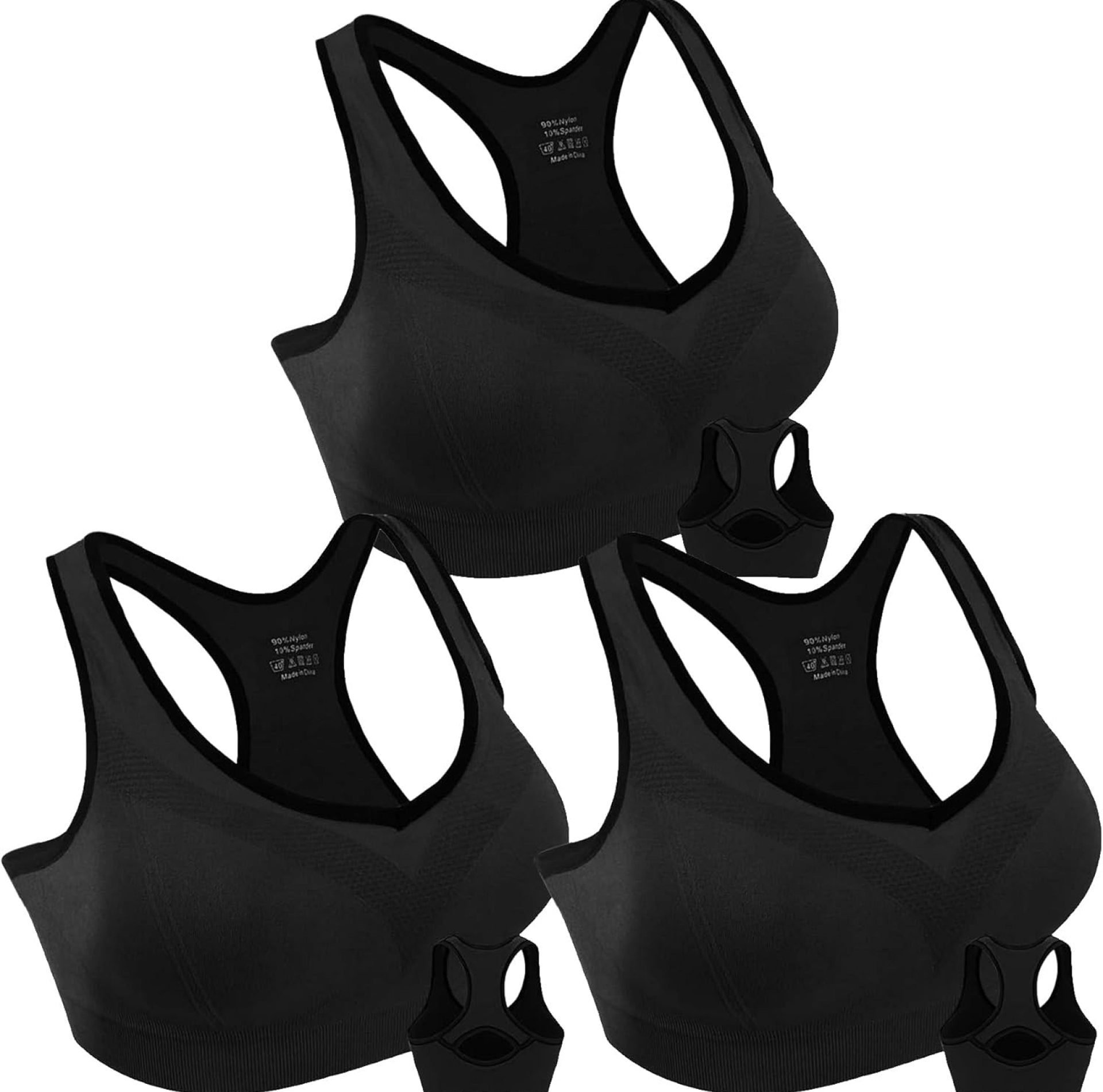 Double Couple Women Racerback Sports Bras for Women High Impact Workout Yoga Gym Fitness Bra Double Couple Women Racerback Sports Bras for Women High Impact Workout Yoga Gym Fitness Bra
