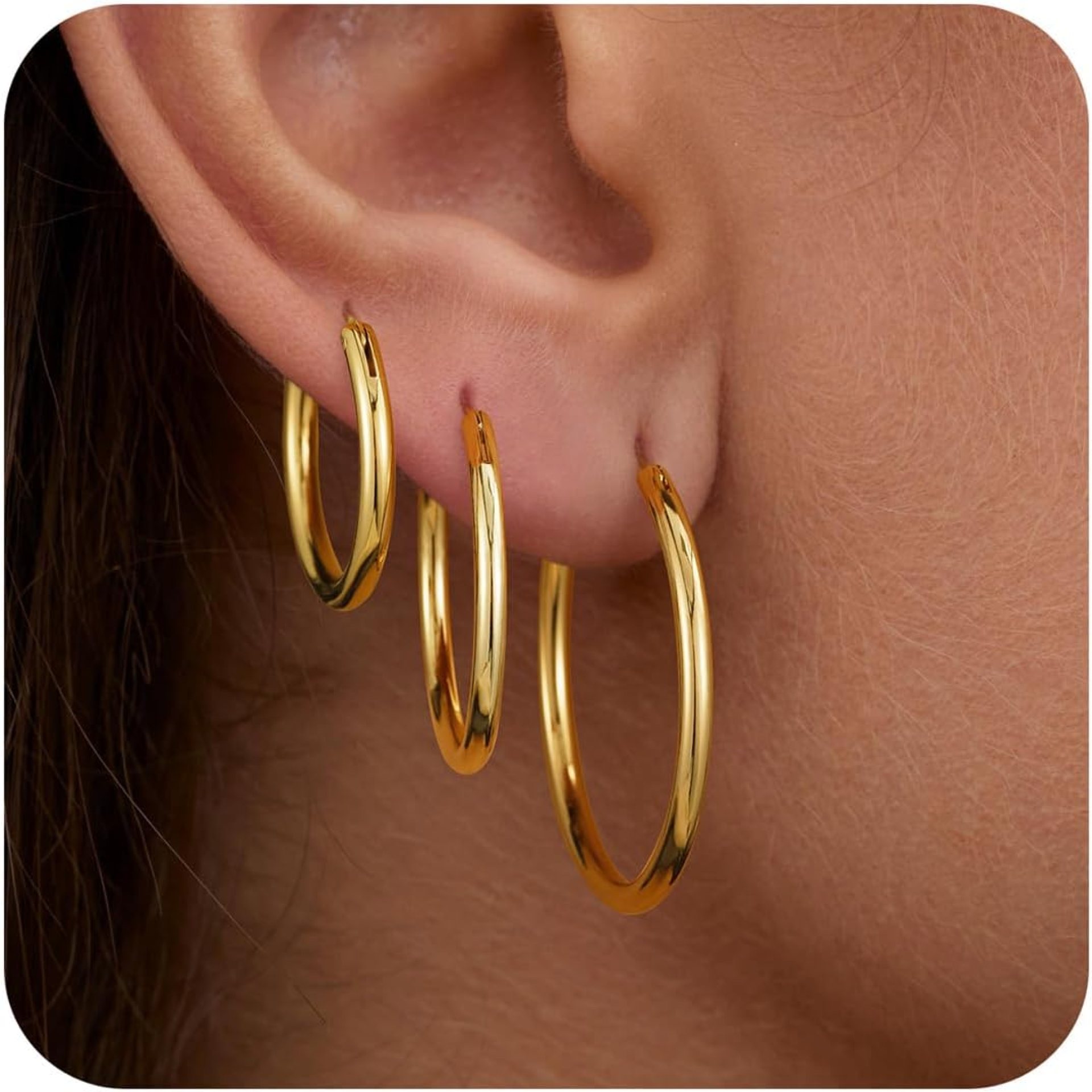 M MOOHAM Gold Hoop Earrings for Women – Hypoallergenic 14K Real Gold 925 Sterling Silver Post Sensitive Ears Nickel Free Hoops Earrings Set for Women Jewelry Lightweight 13-60mm M MOOHAM Gold Hoop Earrings for Women – Hypoallergenic 14K Real Gold 925 Sterling Silver Post Sensitive Ears Nickel Free Hoops Earrings Set for Women Jewelry Lightweight 13-60mm