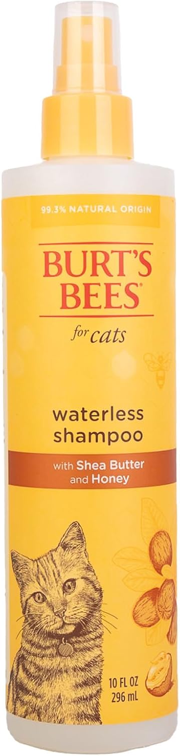Burt’s Bees for Pets Waterless Cat Grooming Spray with Shea Butter and Honey, 2pk, 99.3% Natural Origin Formulas, Cat Grooming Spray, Cat Spray for Grooming, Cat Grooming Supplies, 2pk, 10oz Burt’s Bees for Pets Waterless Cat Grooming Spray with Shea Butter and Honey, 2pk, 99.3% Natural Origin Formulas, Cat Grooming Spray, Cat Spray for Grooming, Cat Grooming Supplies, 2pk, 10oz