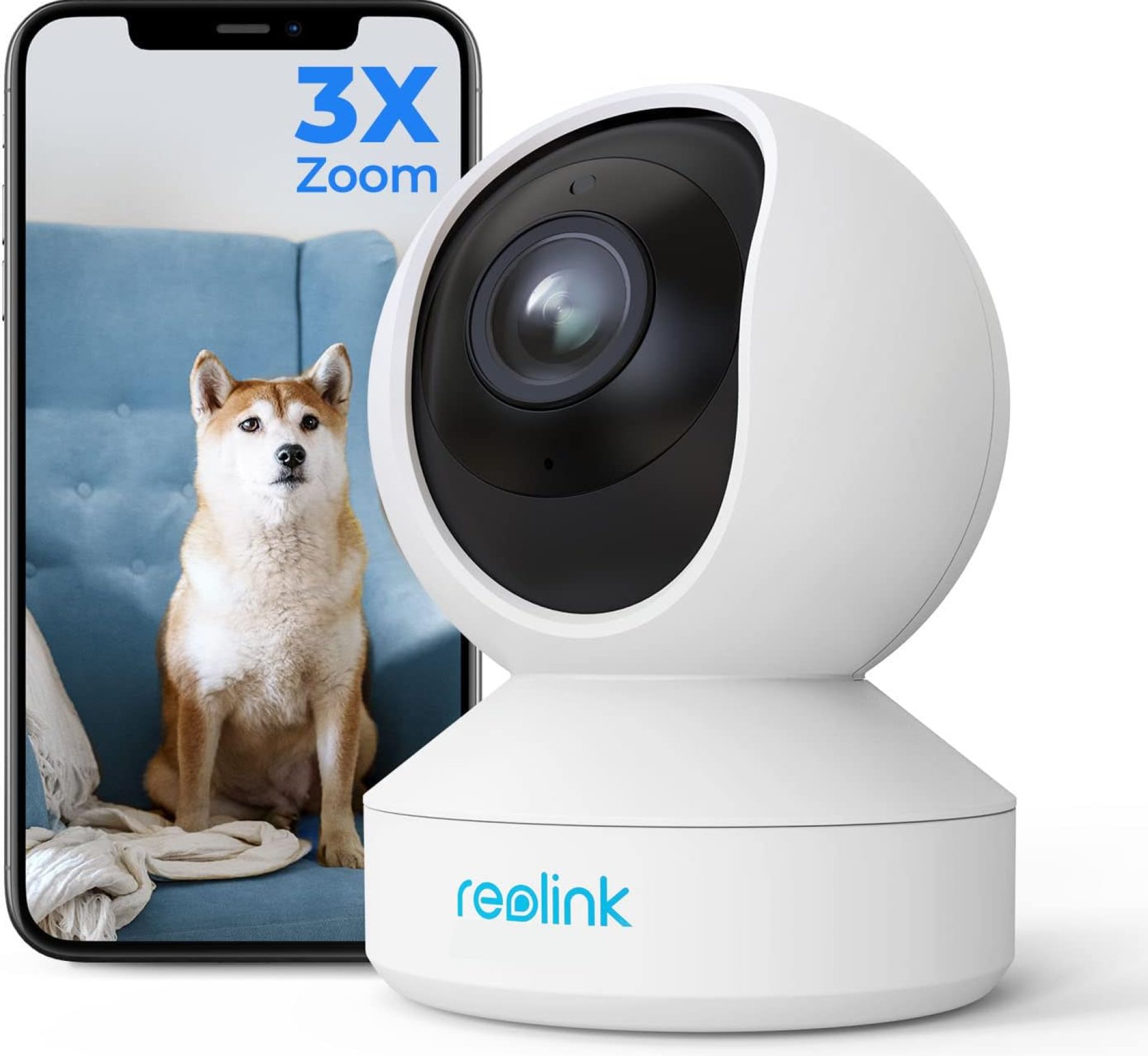 REOLINK E1 Zoom Indoor Security Camera, 2.4/5GHz Dual Band WiFi, 5MP Plug-in Pet Camera, 360 Degree Baby/Dog Monitor with 3X Optical Zoom, Auto Tracking, Person/Pet Detection,5V/2A DC REOLINK E1 Zoom Indoor Security Camera, 2.4/5GHz Dual Band WiFi, 5MP Plug-in Pet Camera, 360 Degree Baby/Dog Monitor with 3X Optical Zoom, Auto Tracking, Person/Pet Detection,5V/2A DC