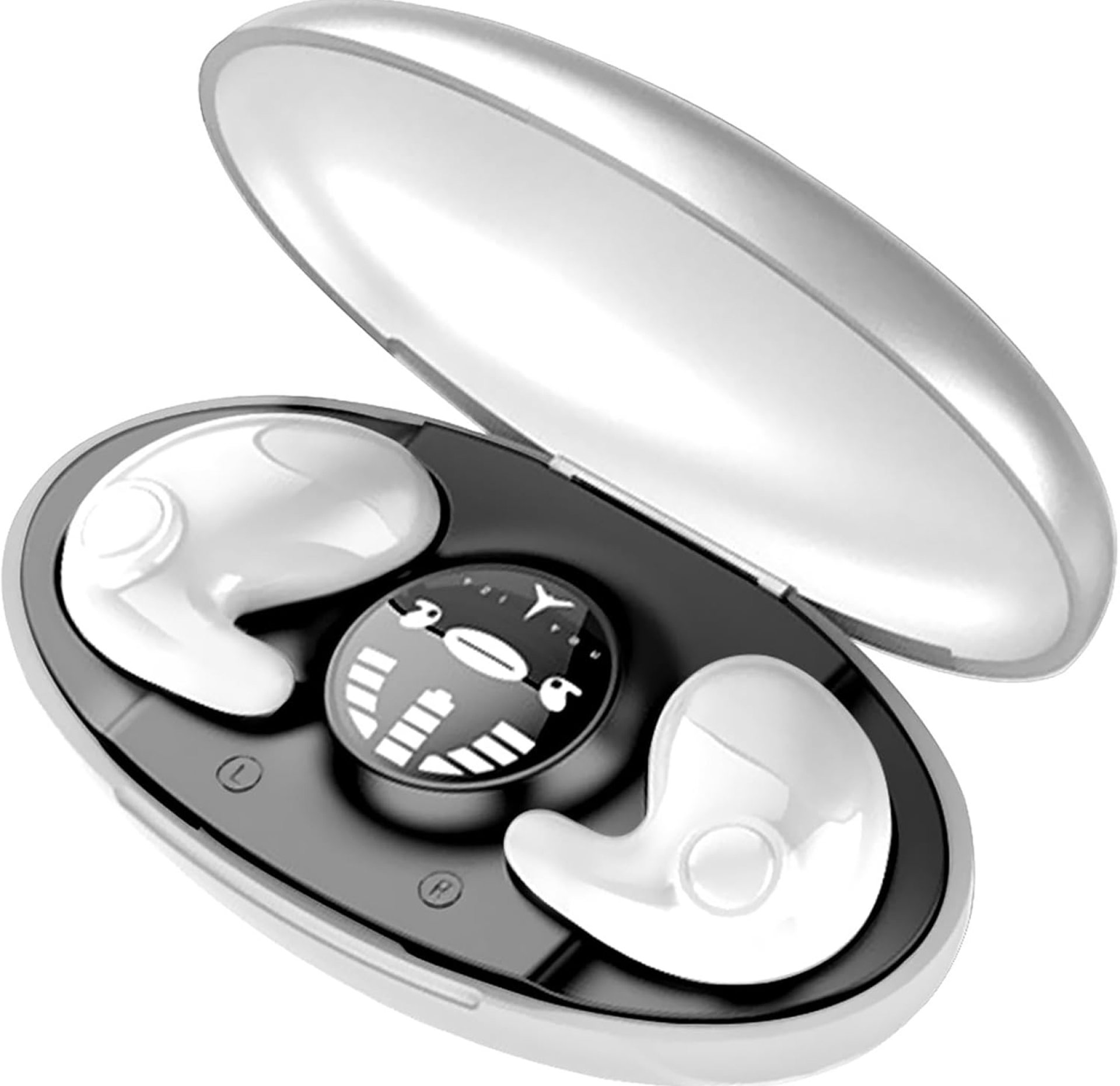 Invisible Sleep Wireless Earphone, Sleeping Earbuds for Side Sleepers Built-in Mic, Earbuds for Sleeping with Type-C Fast Charging Case (White) Invisible Sleep Wireless Earphone, Sleeping Earbuds for Side Sleepers Built-in Mic, Earbuds for Sleeping with Type-C Fast Charging Case (White)