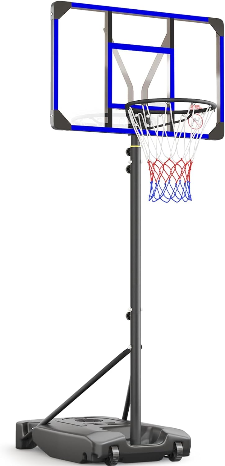 Kids Basketball Hoop Outdoor 4.82-8.53ft Adjustable, Portable Basketball Hoops & Goals for Kids/Teenagers/Youth in Backyard/Driveway/Indoor, with Enlarged Base and PC Backboard Kids Basketball Hoop Outdoor 4.82-8.53ft Adjustable, Portable Basketball Hoops & Goals for Kids/Teenagers/Youth in Backyard/Driveway/Indoor, with Enlarged Base and PC Backboard