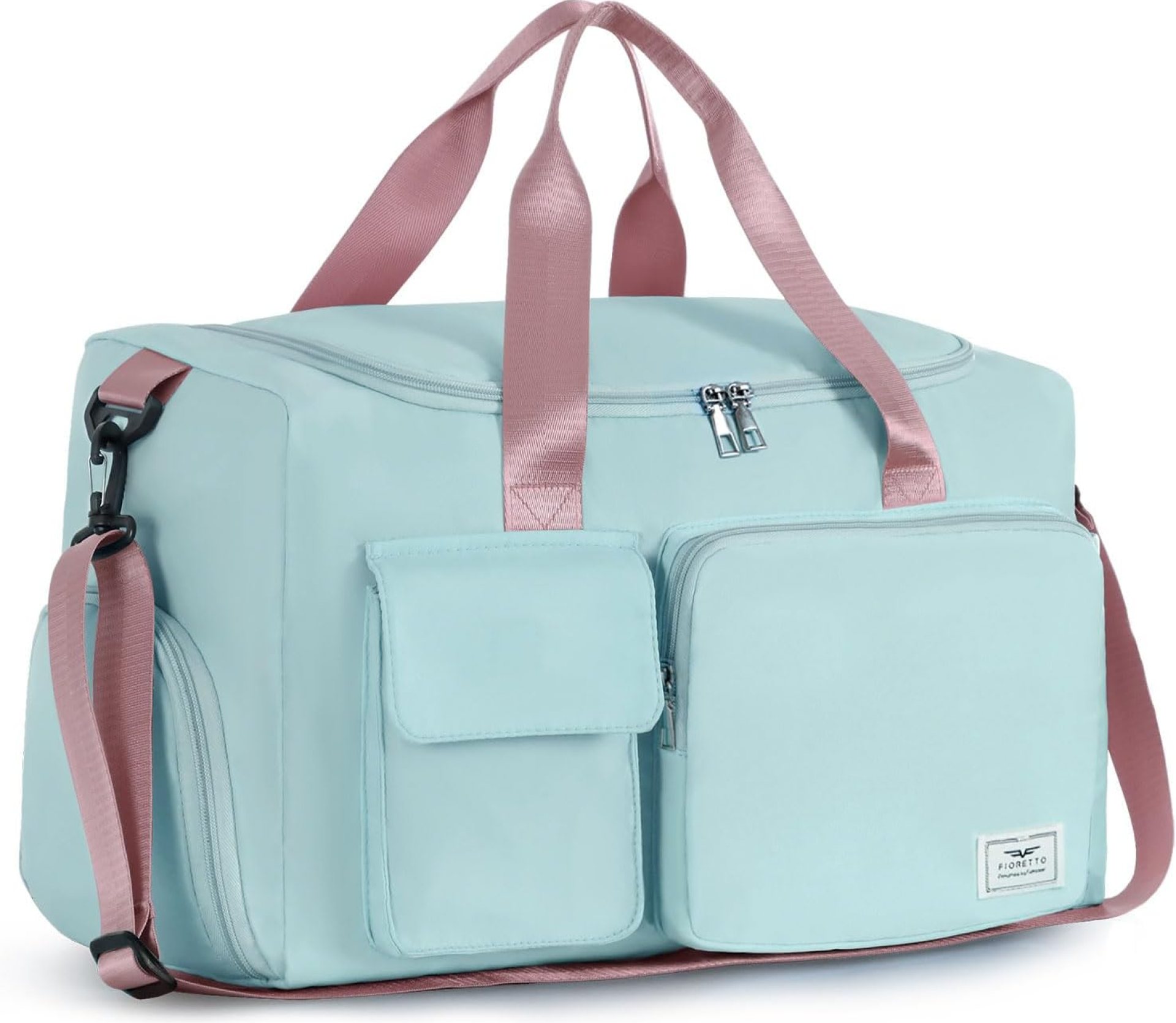 FIORETTO Women’s Gym Duffle Bag with Shoes Compartment, 37L Capacity, Ideal for Travel, Gym, Sports, Duffel, Weekender FIORETTO Women’s Gym Duffle Bag with Shoes Compartment, 37L Capacity, Ideal for Travel, Gym, Sports, Duffel, Weekender