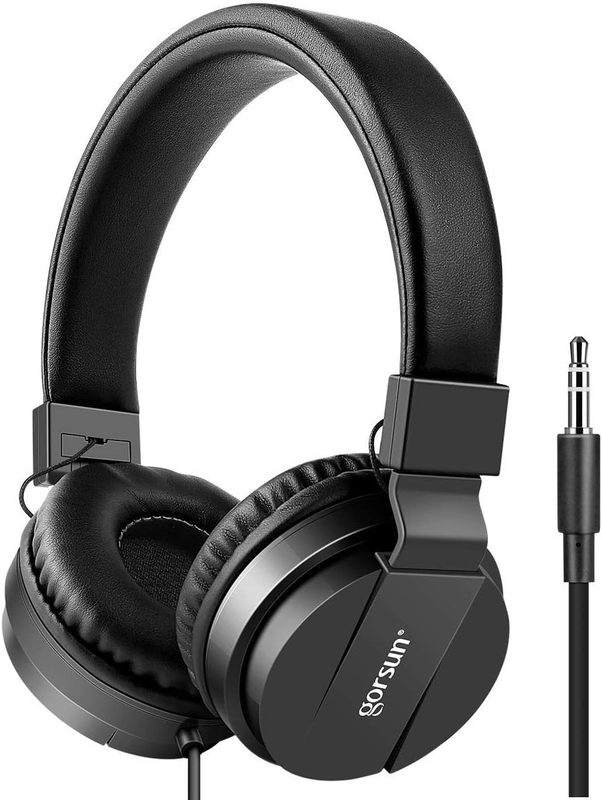 gorsun Kids Headphones, Lightweight Stereo Wired Toddler Headphones,Adjustable Headband Children’s Headset for Smartphones Computer Pad Earphones(Black) gorsun Kids Headphones, Lightweight Stereo Wired Toddler Headphones,Adjustable Headband Children’s Headset for Smartphones Computer Pad Earphones(Black)