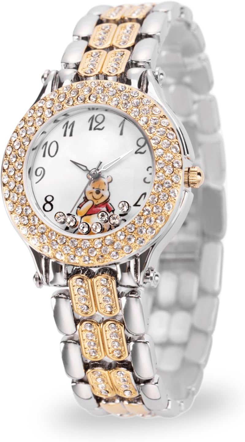 Disney Adult Round CZ Stone Analog Quartz Floating Stones Bracelet Watch Disney Adult Round CZ Stone Analog Quartz Floating Stones Bracelet Watch