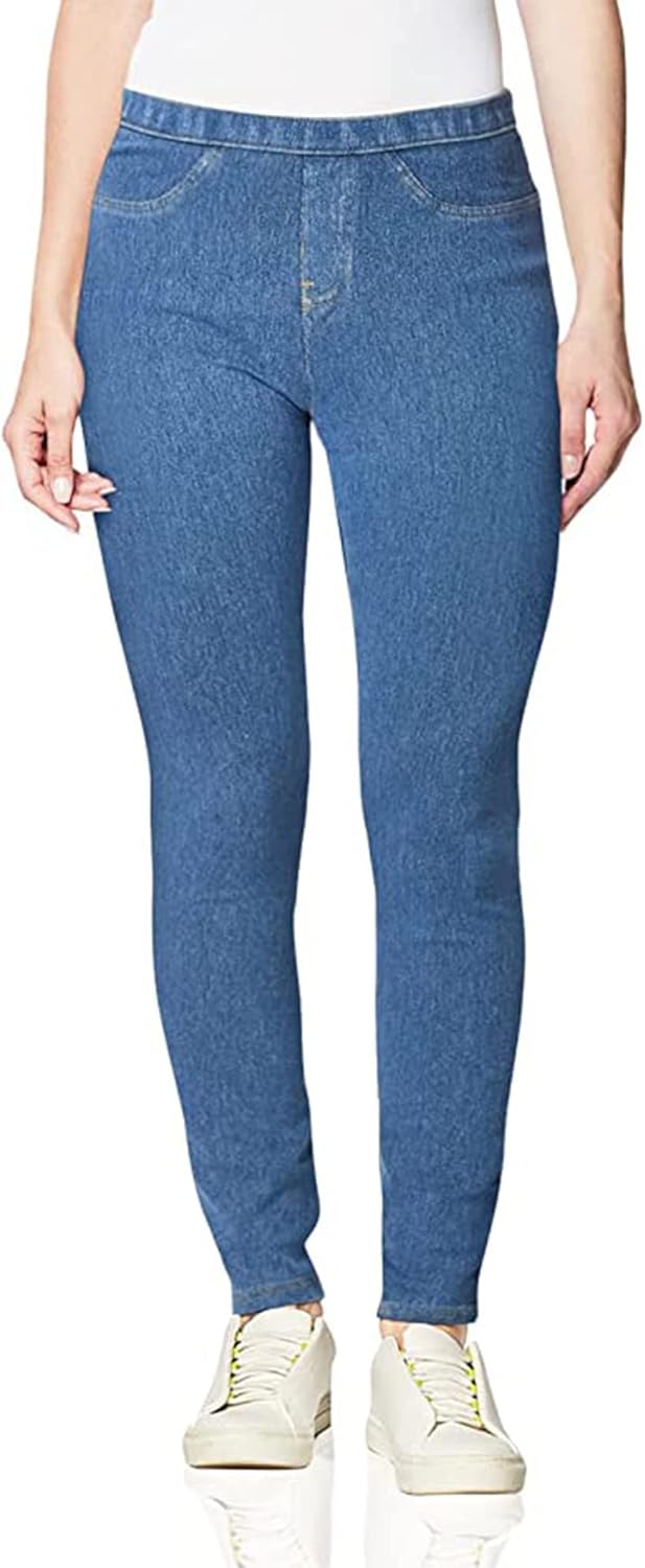 No Nonsense Classic Denim Leggings-Jeggings for Women with Real Back Pockets, High Waisted Stretch Jeans No Nonsense Classic Denim Leggings-Jeggings for Women with Real Back Pockets, High Waisted Stretch Jeans