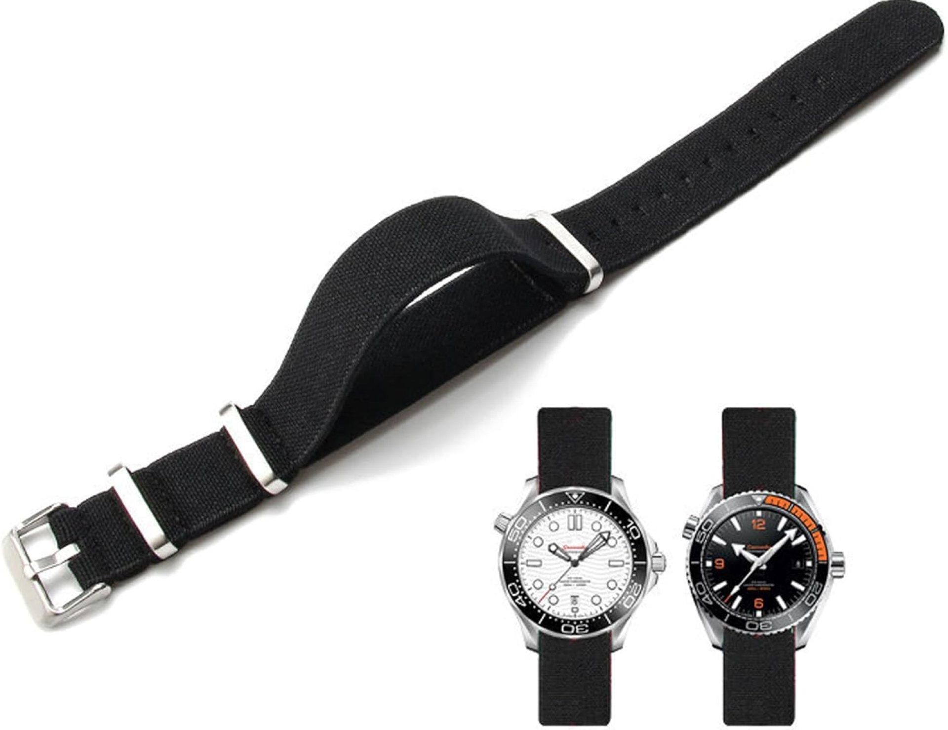 Nylon Elastic Watch Strap Military Parachute Style Watch Band 18mm 20mm 22mm Premium Striped Nylon One-Piece French Paratrooper Watchband Smartwatch Band Replacement Strap for Men Women Nylon Elastic Watch Strap Military Parachute Style Watch Band 18mm 20mm 22mm Premium Striped Nylon One-Piece French Paratrooper Watchband Smartwatch Band Replacement Strap for Men Women