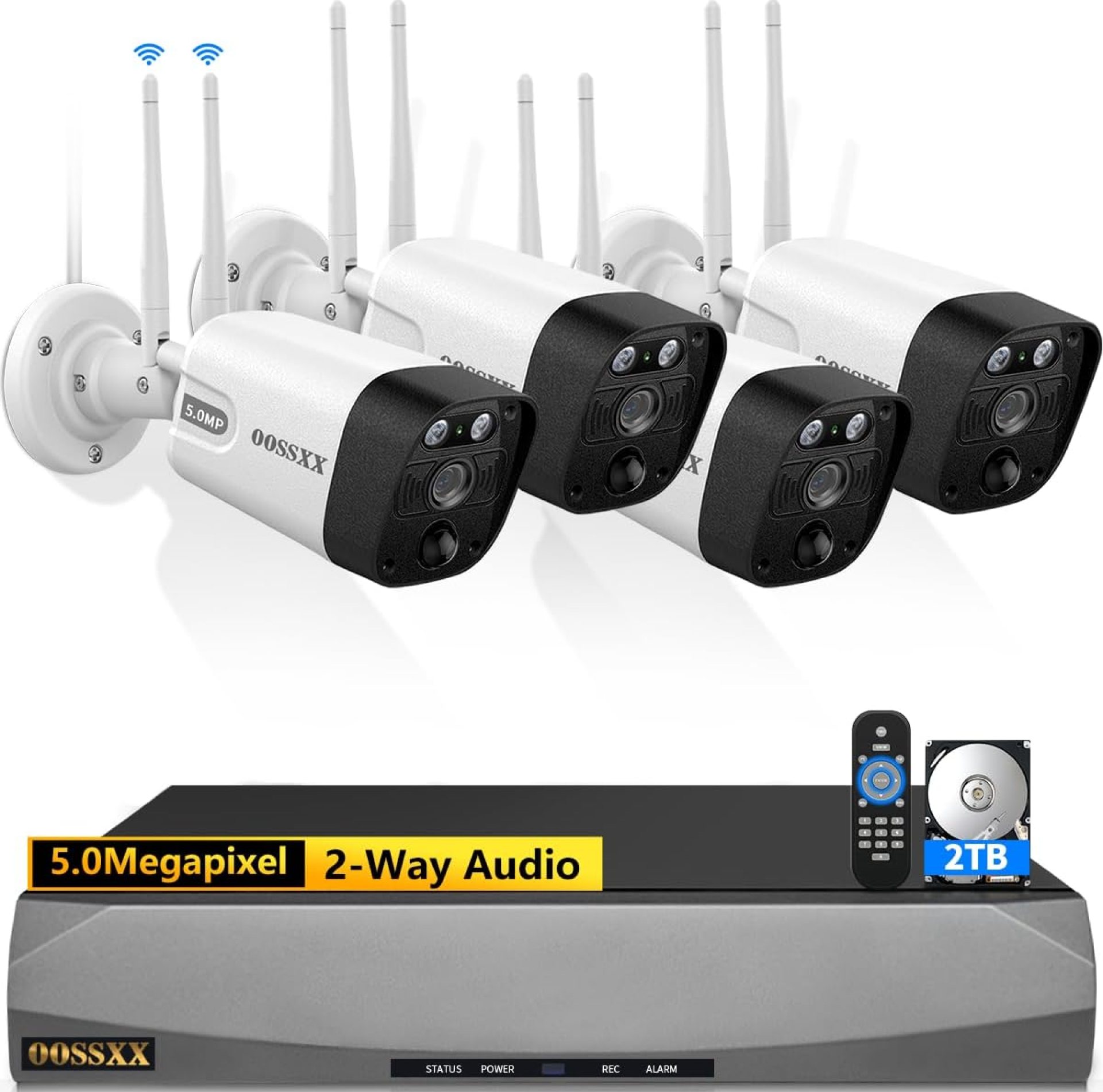 2-Way Audio & PIR Detection Dual Antennas Outdoor Wireless Security Camera System 5.5MP Wi-Fi Video Surveillance 2-Way Audio & PIR Detection Dual Antennas Outdoor Wireless Security Camera System 5.5MP Wi-Fi Video Surveillance