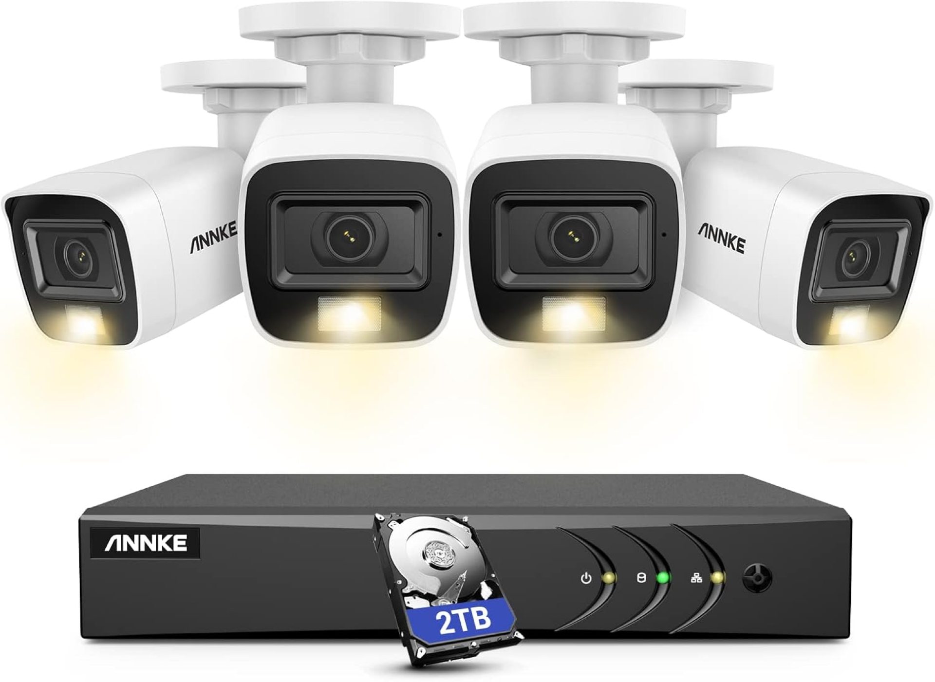 ANNKE 8CH 3K Security Camera System with Audio/Mic, 3K Lite Surveillance AI DVR and 4 x 3K 5MP 2960*1665 CCTV Camera with Dual Light, Human/Vehicle Detection, IP67, Color Night Vision, 2TB Hard Drive ANNKE 8CH 3K Security Camera System with Audio/Mic, 3K Lite Surveillance AI DVR and 4 x 3K 5MP 2960*1665 CCTV Camera with Dual Light, Human/Vehicle Detection, IP67, Color Night Vision, 2TB Hard Drive