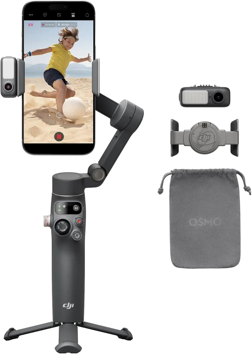 DJI Osmo Mobile 7P Gimbal Stabilizer for iPhone, Android, Native Tracking, Lighting, 3-Axis Phone Gimbal, Quick Launch, One-Tap Edit, Built-in Extension Rod & Tripod, 10hrs Use, Phone Charging DJI Osmo Mobile 7P Gimbal Stabilizer for iPhone, Android, Native Tracking, Lighting, 3-Axis Phone Gimbal, Quick Launch, One-Tap Edit, Built-in Extension Rod & Tripod, 10hrs Use, Phone Charging