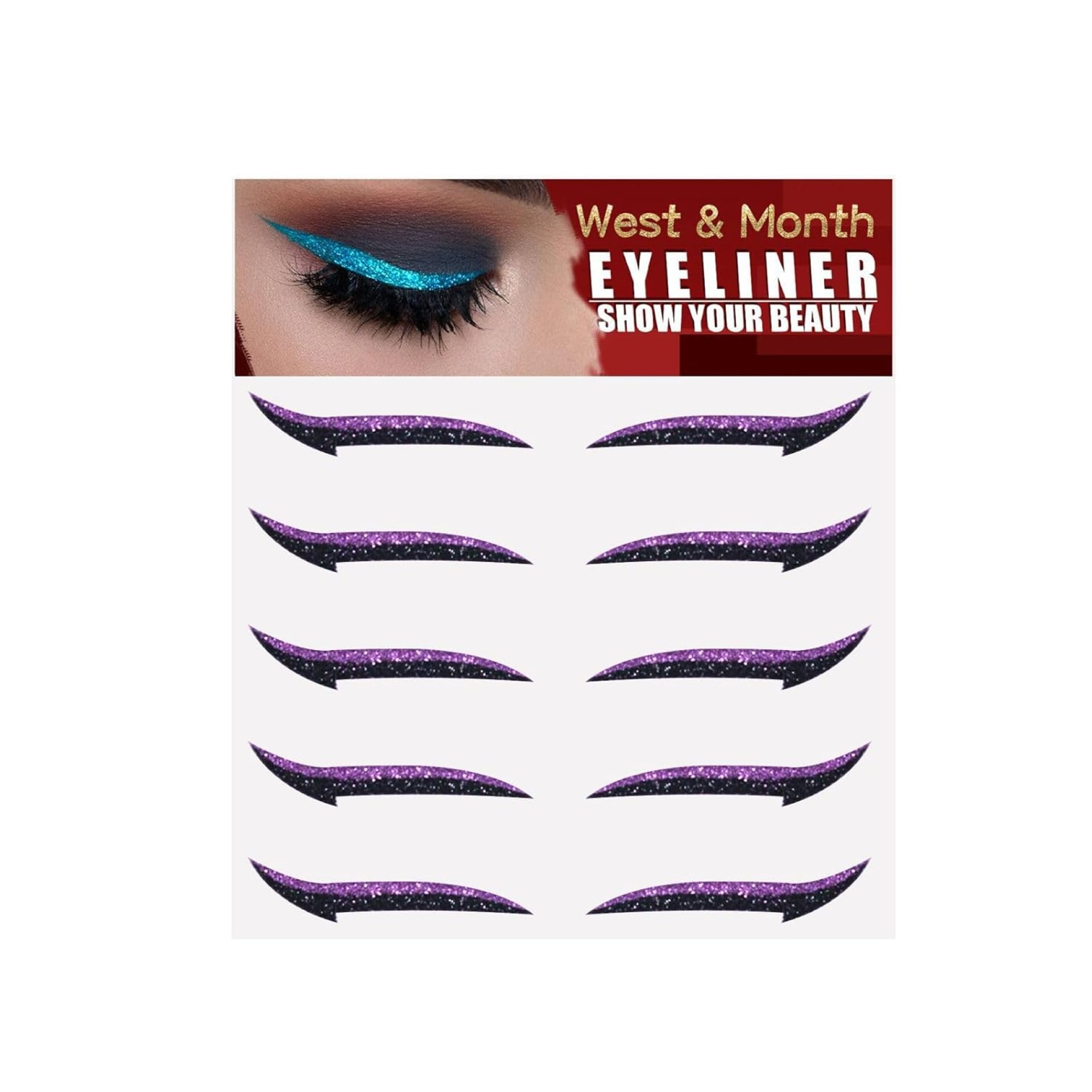 Eyeliner Sticker 3 Pack Get a Glamorous Look with Easy-to-Apply European Style– 5 Pairs Party All Night with Stunning Eye Makeup Upgrade Your Eye Makeup Game… (Purple*5 * 2) Eyeliner Sticker 3 Pack Get a Glamorous Look with Easy-to-Apply European Style– 5 Pairs Party All Night with Stunning Eye Makeup Upgrade Your Eye Makeup Game… (Purple*5 * 2)