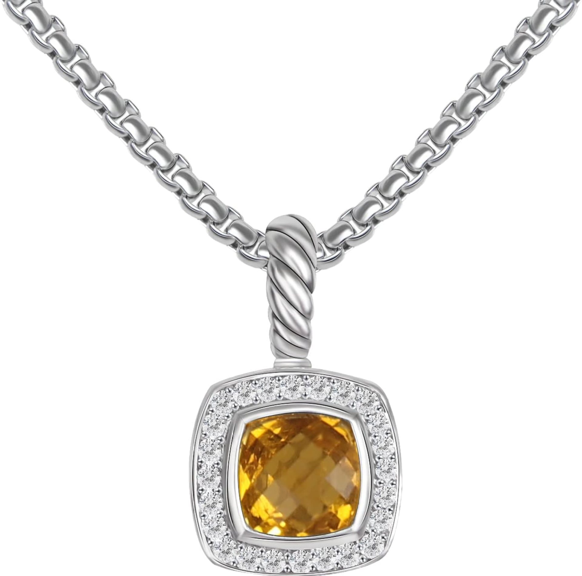 Designer Cubic Zirconia Necklace Inspired Antique Twisted Cable Wired CZ Pendant Necklace Fashion Brand Jewelry for Women Gift Designer Cubic Zirconia Necklace Inspired Antique Twisted Cable Wired CZ Pendant Necklace Fashion Brand Jewelry for Women Gift