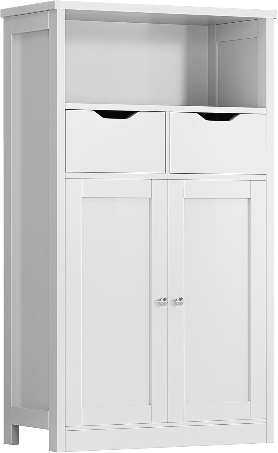 Shintenchi Floor Storage Cabinet, Bathroom Storage Organizer with Doors and Drawers, Freestanding Side Cupboard Pantry with Adjustable Shelf for Bathroom/Kitchen/Livingroom, White Shintenchi Floor Storage Cabinet, Bathroom Storage Organizer with Doors and Drawers, Freestanding Side Cupboard Pantry with Adjustable Shelf for Bathroom/Kitchen/Livingroom, White