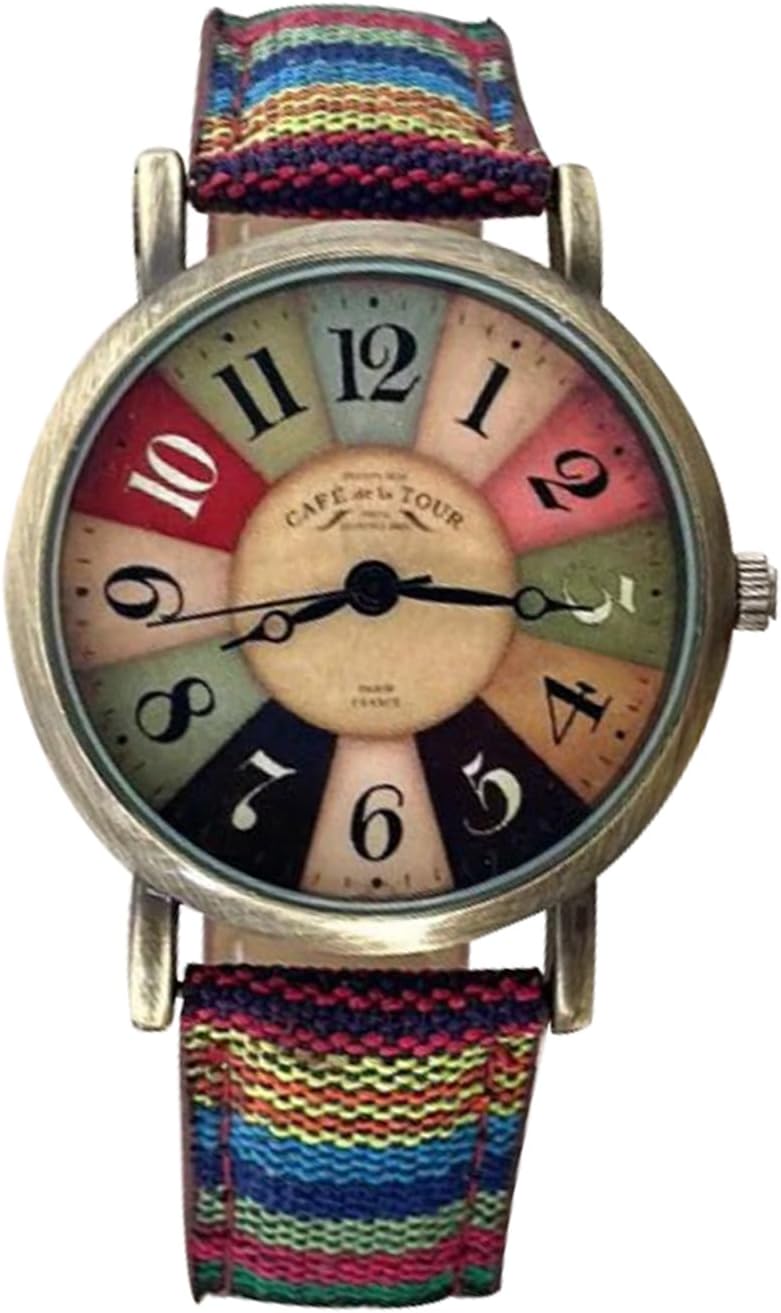 Creative Multicolor Watch for Women Woven Strap Fashion Rainbow Pattern Women’s Watch Boho Hippie Watch Casual Style Wonderful Ladies Gift Creative Multicolor Watch for Women Woven Strap Fashion Rainbow Pattern Women’s Watch Boho Hippie Watch Casual Style Wonderful Ladies Gift