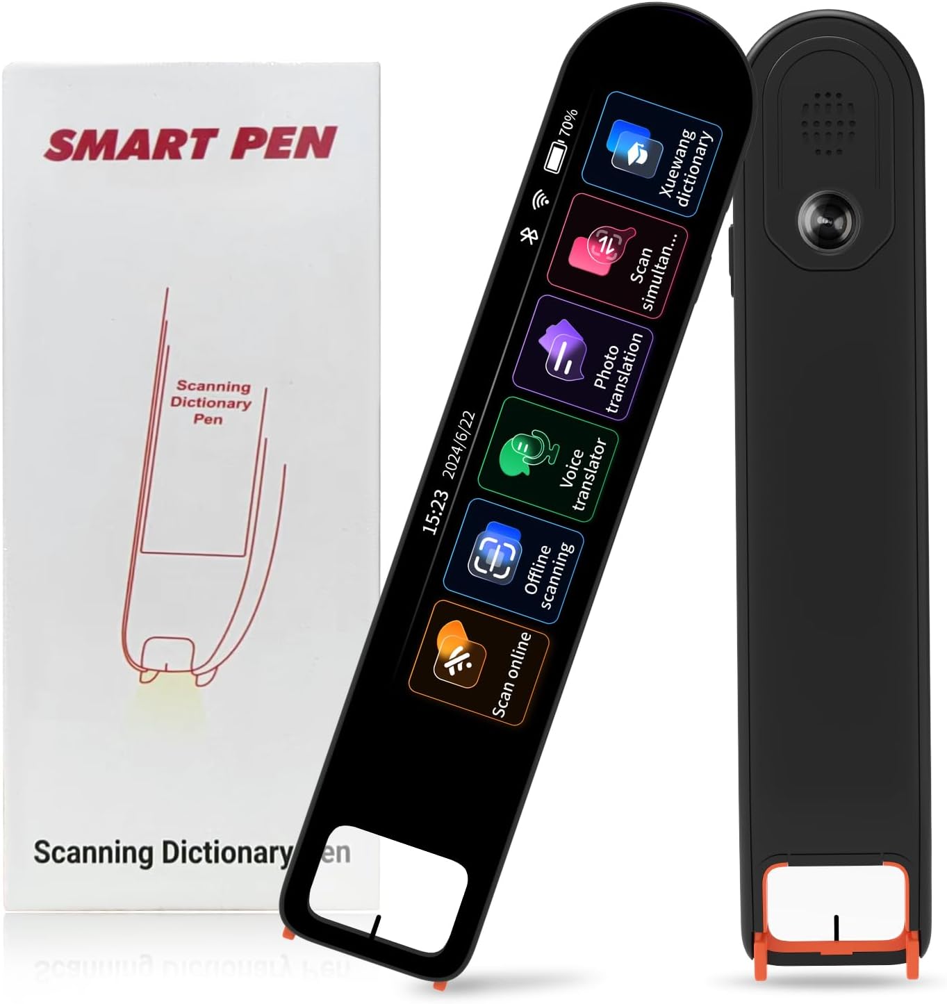 Scan Translation Pen, 142 Languages Smart Scan Reader Pen Portable Two-Way Instant Translator Pen, Wireless OCR Digital Pen Reader for Dyslexia Business Learning Travel (Black) Scan Translation Pen, 142 Languages Smart Scan Reader Pen Portable Two-Way Instant Translator Pen, Wireless OCR Digital Pen Reader for Dyslexia Business Learning Travel (Black)