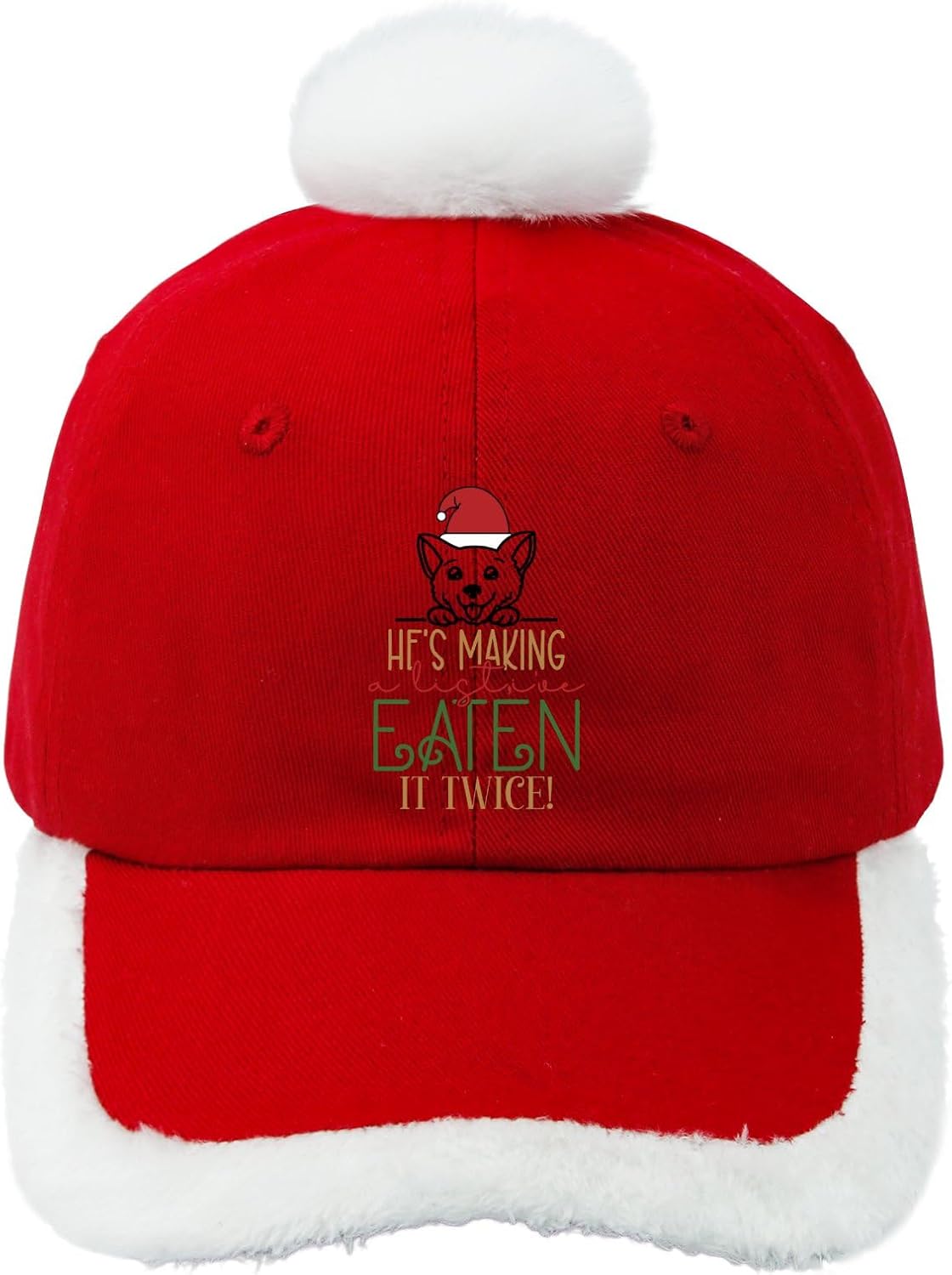 He’s Making A List,I’ve Eaten It Twice Santa Baseball Cap Christmas Santa Hat Hats for Men Fashion Red He’s Making A List,I’ve Eaten It Twice Santa Baseball Cap Christmas Santa Hat Hats for Men Fashion Red