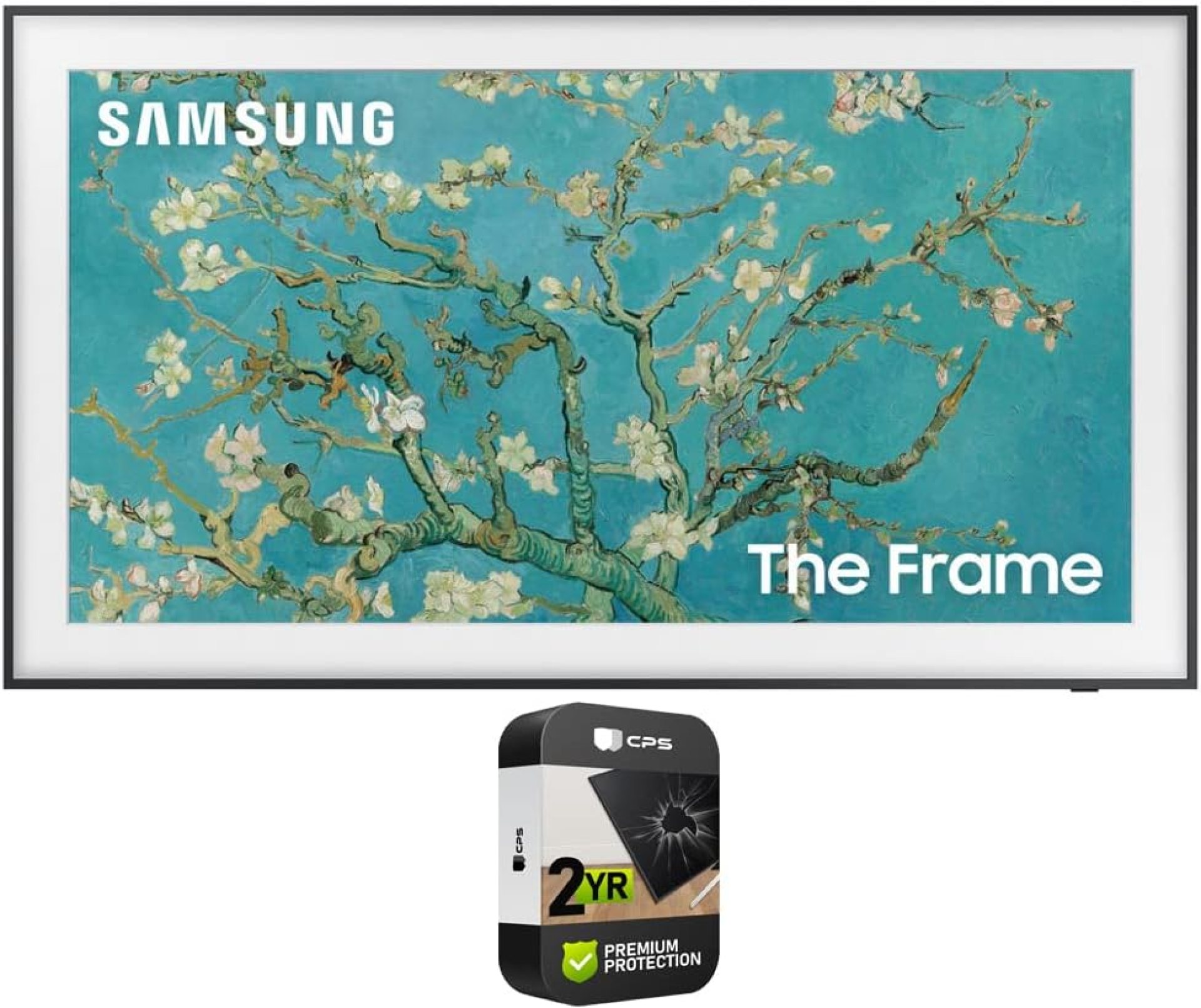 SAMSUNG QN32LS03CBFXZA 32 inch The Frame QLED HDR 4K Smart TV 2023 (Renewed) Bundle with 2 YR CPS Enhanced Protection Pack SAMSUNG QN32LS03CBFXZA 32 inch The Frame QLED HDR 4K Smart TV 2023 (Renewed) Bundle with 2 YR CPS Enhanced Protection Pack