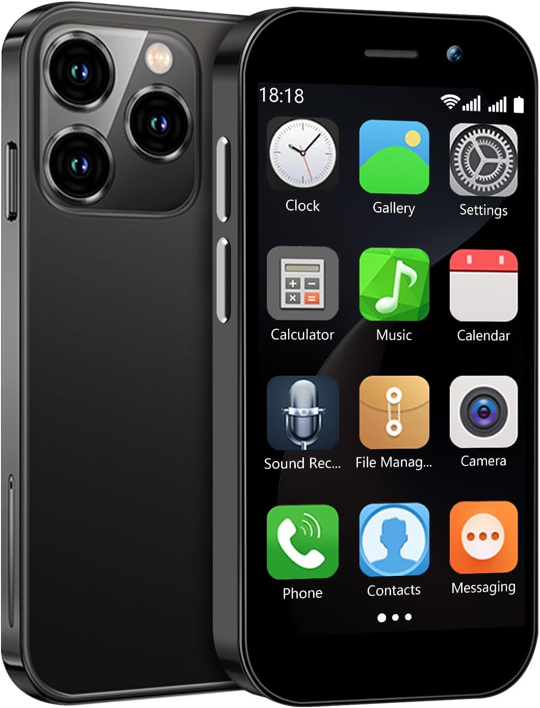 Mini Phone 4G Unlocked World’s Smallest Mini Smartphone 3.0” Touch Screen Compact Mobile Phone for Kids & Students 2000mAh Battery Cell Phone with Dual SIM Quad Core Face ID GPS 2GB+16GB Black Mini Phone 4G Unlocked World’s Smallest Mini Smartphone 3.0” Touch Screen Compact Mobile Phone for Kids & Students 2000mAh Battery Cell Phone with Dual SIM Quad Core Face ID GPS 2GB+16GB Black