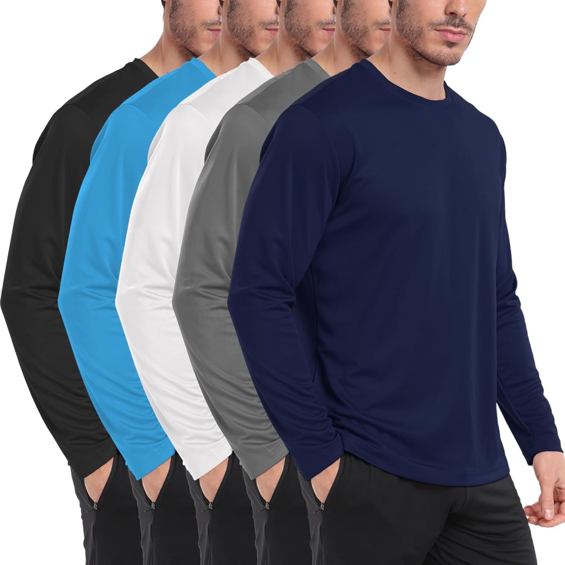 Long Sleeve Shirts for Men Moisture Wicking Mens Tee Shirts Workout Sun Protection T Shirt for Running Long Sleeve Shirts for Men Moisture Wicking Mens Tee Shirts Workout Sun Protection T Shirt for Running