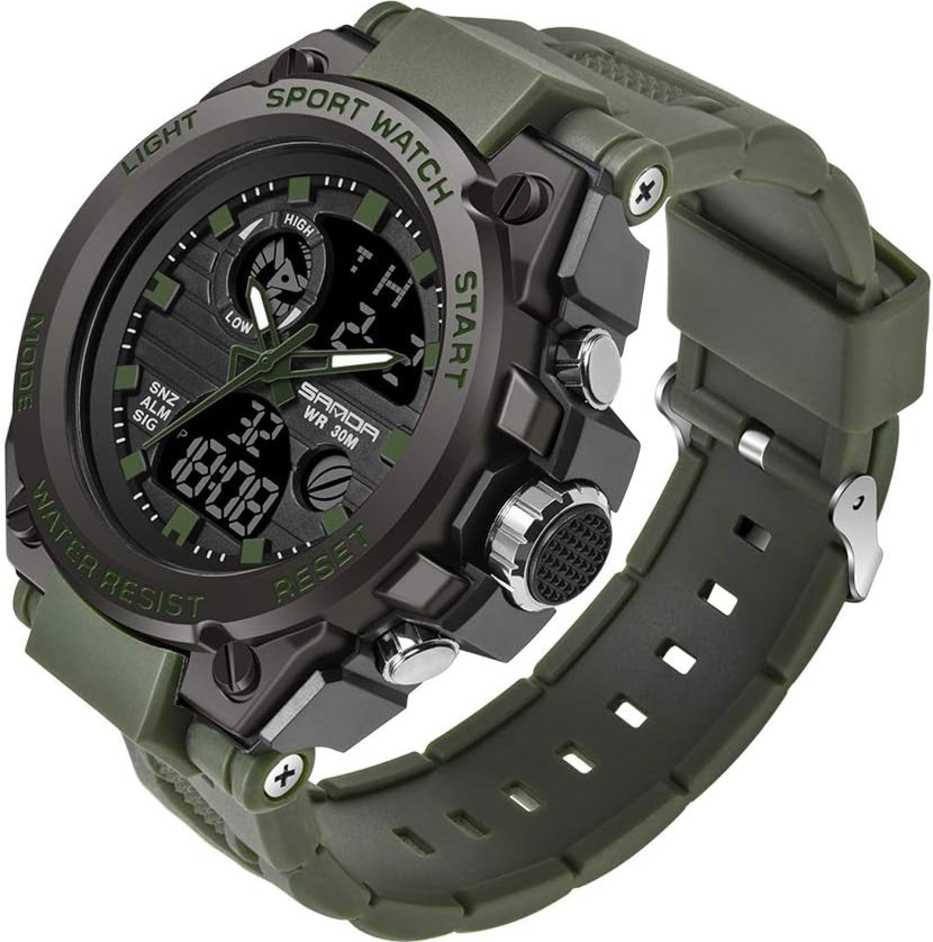 AIMES Mens Watches Sports Outdoor Waterproof Military Watch for Men Tactical Watch Analog Digital Date Alarm Stopwatch Multi-Function Tactics Big Face Wristwatch for Men AIMES Mens Watches Sports Outdoor Waterproof Military Watch for Men Tactical Watch Analog Digital Date Alarm Stopwatch Multi-Function Tactics Big Face Wristwatch for Men