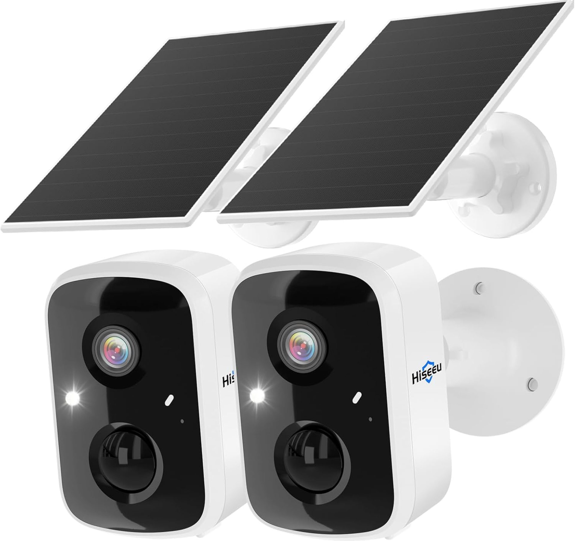 Hiseeu Solar Security Cameras Wireless Outdoor 2 Pack, Battery Powered 3K 4MP wifi Cameras for Home Surveillance, PIR/AI Motion Detection, Waterproof, Color Night Vision, 2-Way Audio, Cloud/SD Storage Hiseeu Solar Security Cameras Wireless Outdoor 2 Pack, Battery Powered 3K 4MP wifi Cameras for Home Surveillance, PIR/AI Motion Detection, Waterproof, Color Night Vision, 2-Way Audio, Cloud/SD Storage