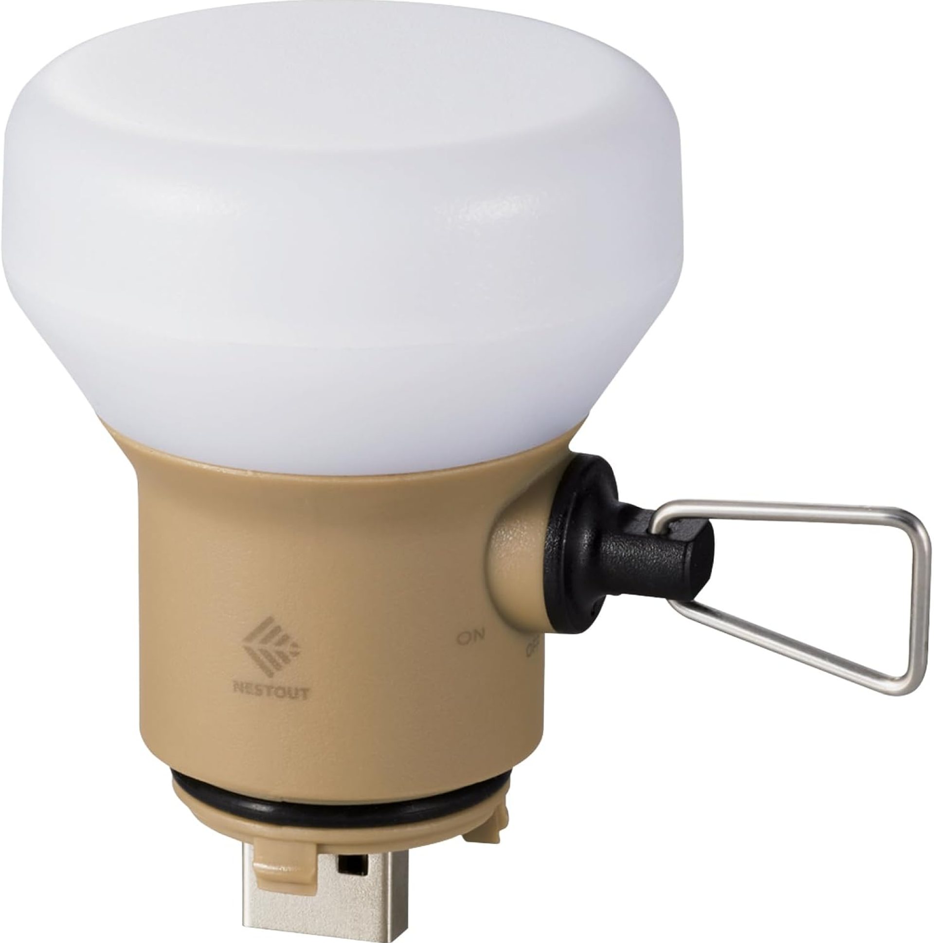 ELECOM NESTOUT Outdoor Camping LED Lantern w/ Mini Tripod, Dimmable USB Powered Soft LED Light, IP44 Water Dust Resistant, 10-350 Lumen, Portable Lamp for NESTOUT Power Bank, Beige (LAMP-1) ELECOM NESTOUT Outdoor Camping LED Lantern w/ Mini Tripod, Dimmable USB Powered Soft LED Light, IP44 Water Dust Resistant, 10-350 Lumen, Portable Lamp for NESTOUT Power Bank, Beige (LAMP-1)