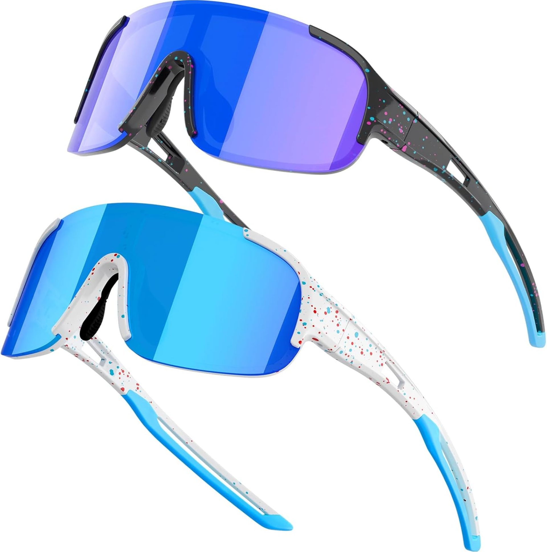 IKTOD 2PACK Youth Baseball Kids Sunglasses for 4-16 Boys Girls Softball Cycling Glasses UV400 Protection Sports Goggles IKTOD 2PACK Youth Baseball Kids Sunglasses for 4-16 Boys Girls Softball Cycling Glasses UV400 Protection Sports Goggles