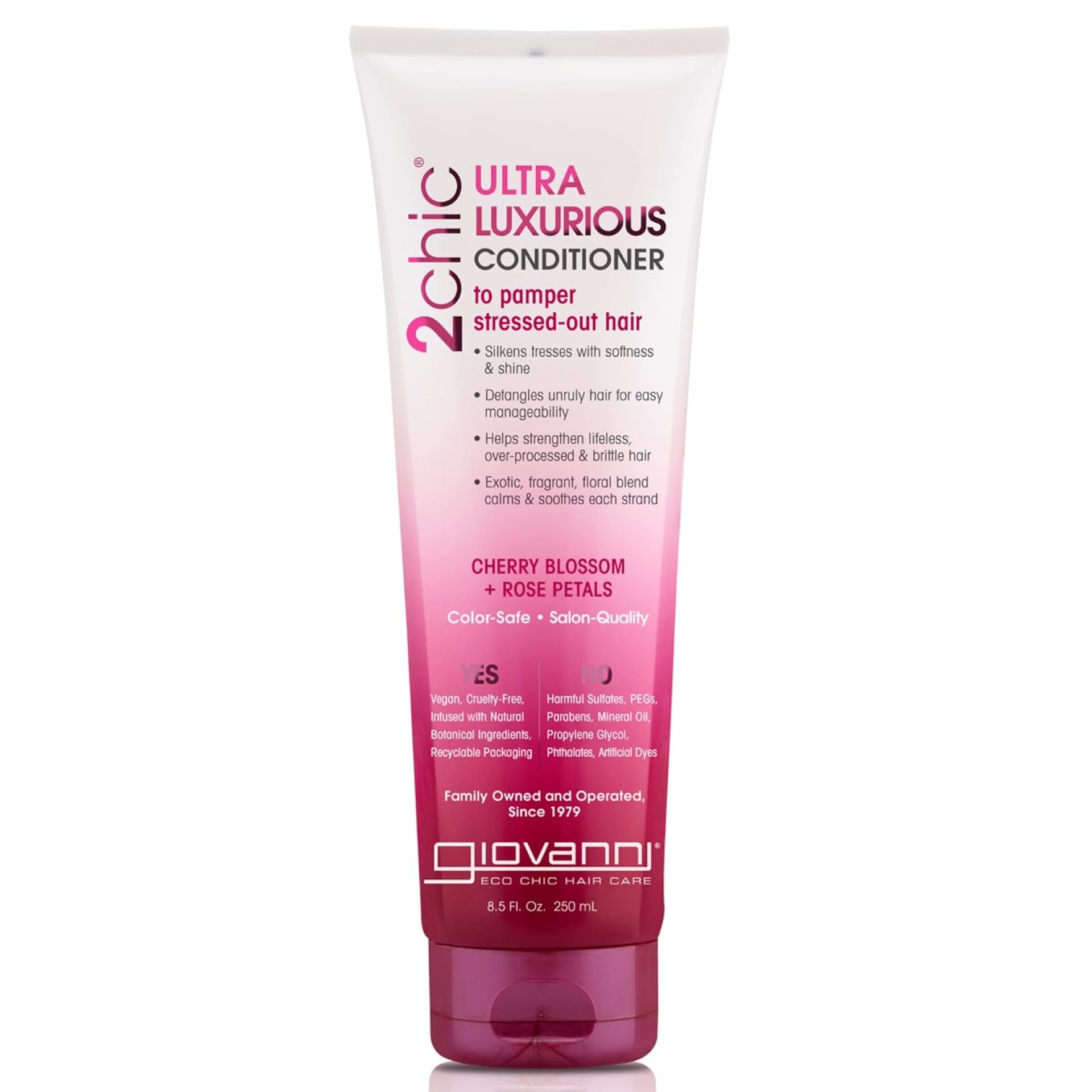 GIOVANNI 2chic Ultra-Luxurious Conditioner – Calms & Smooths Curly & Wavy Hair, Silkens Tresses, Strengthens Over Processed Hair, Helps Detangle, Color Safe, Cherry Blossom & Rose Petals – 8.5 oz GIOVANNI 2chic Ultra-Luxurious Conditioner – Calms & Smooths Curly & Wavy Hair, Silkens Tresses, Strengthens Over Processed Hair, Helps Detangle, Color Safe, Cherry Blossom & Rose Petals – 8.5 oz