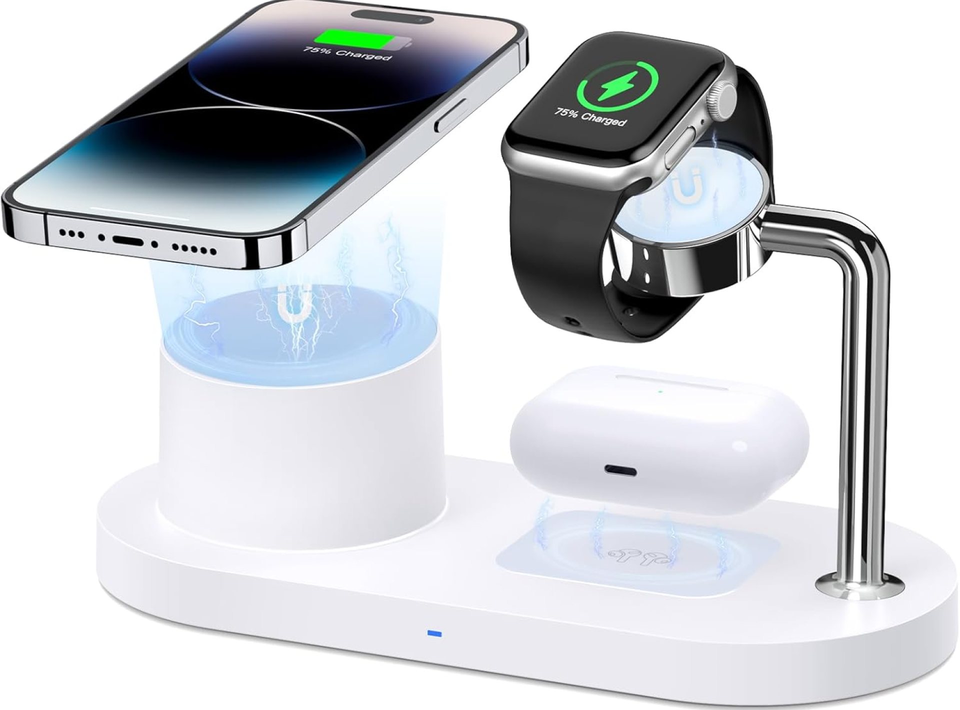 Magnetic Wireless Charger for iPhone: 3 in 1 Charging Station for Multiple Device Apple – 18W Fast Mag-Safe Charger Dock Stand for iPhone 16e 16 15 14 13 12 Pro Max Apple Watch iwatch & Airpods Magnetic Wireless Charger for iPhone: 3 in 1 Charging Station for Multiple Device Apple – 18W Fast Mag-Safe Charger Dock Stand for iPhone 16e 16 15 14 13 12 Pro Max Apple Watch iwatch & Airpods