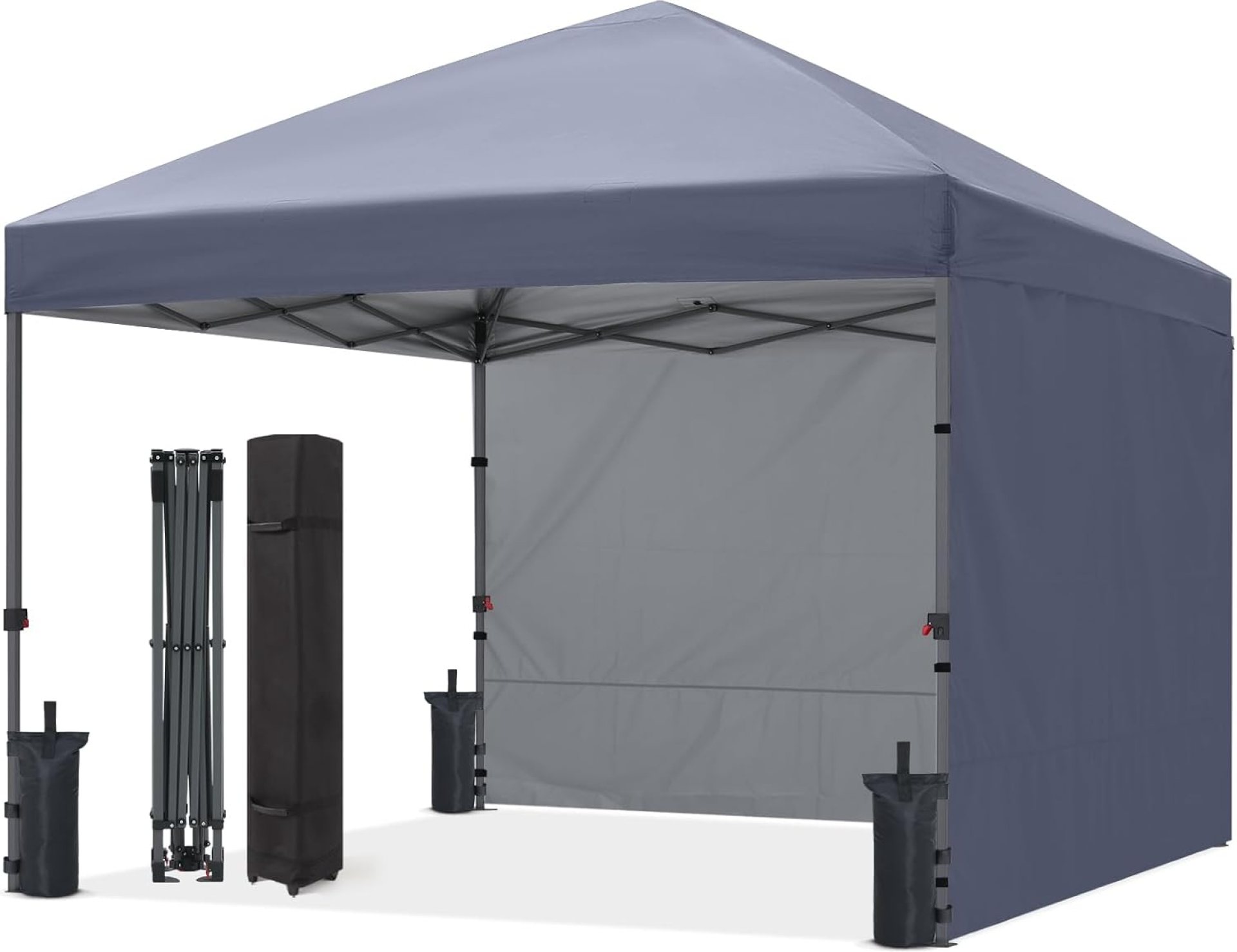 ABCCANOPY Easy Pop up Canopy Tent with 2 Sidewalls for Outdoor Sun Blocking or Rain Protection,10×10, Gray ABCCANOPY Easy Pop up Canopy Tent with 2 Sidewalls for Outdoor Sun Blocking or Rain Protection,10×10, Gray