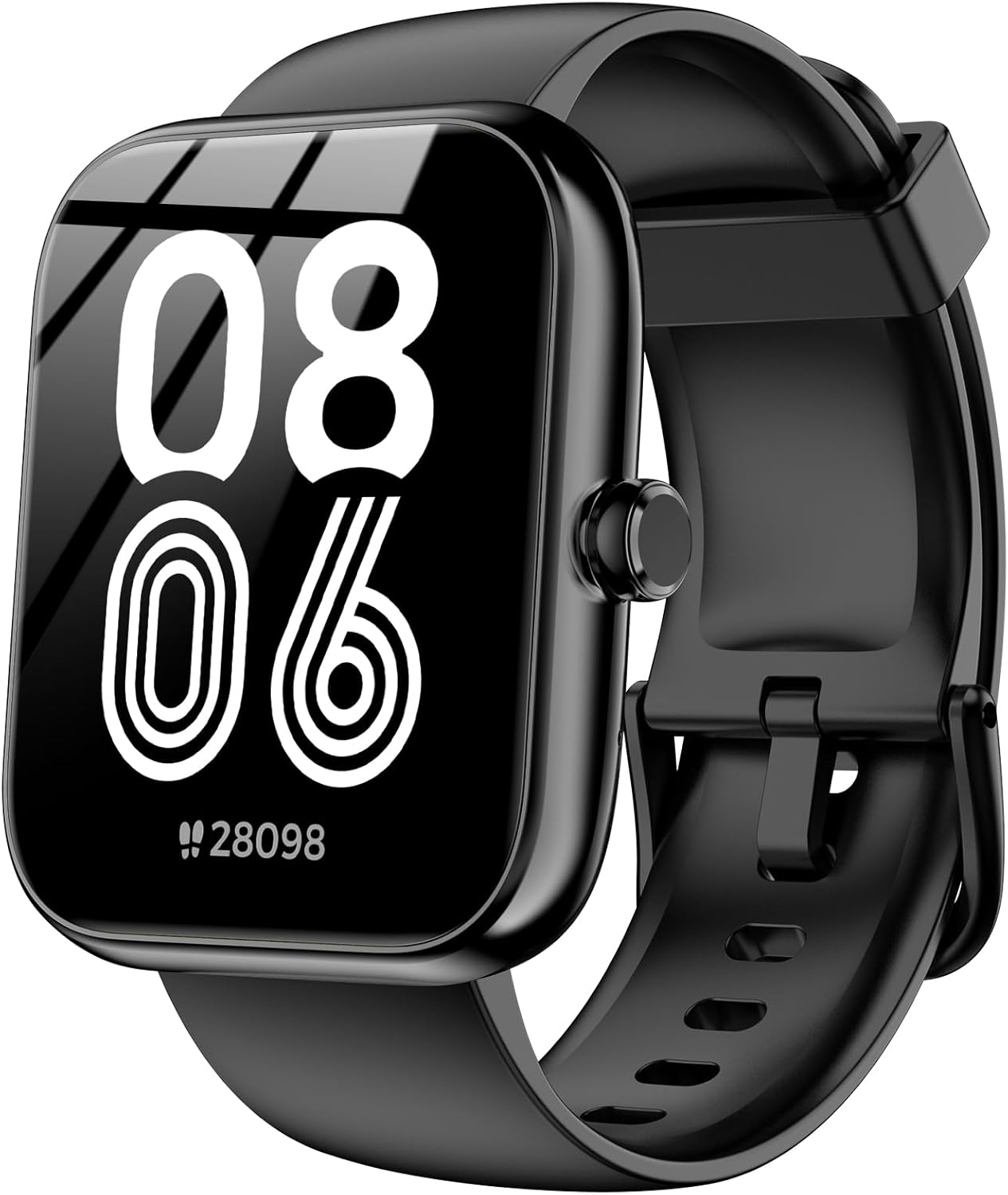 Smart Watch with Alexa & Bluetooth Calls, 1.83″ HD Fitness Tracker for Men Women, IP68 Waterproof, 120+ Workout Modes, 24/7 Heart Rate/Sleep Tracking, iOS Android Compatible (Black) Smart Watch with Alexa & Bluetooth Calls, 1.83″ HD Fitness Tracker for Men Women, IP68 Waterproof, 120+ Workout Modes, 24/7 Heart Rate/Sleep Tracking, iOS Android Compatible (Black)