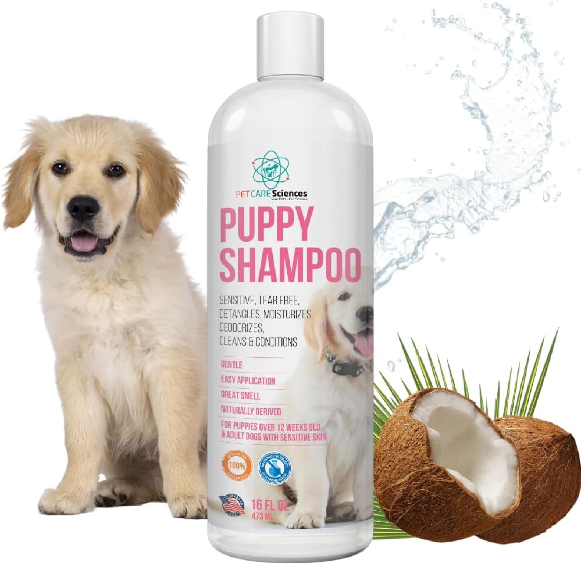 16 fl oz Tearless Puppy Shampoo and Conditioner – Anti Itch Dog Shampoo Sensitive Skin – Coconut Oil Oatmeal Pet Shampoo for Puppies 16 fl oz Tearless Puppy Shampoo and Conditioner – Anti Itch Dog Shampoo Sensitive Skin – Coconut Oil Oatmeal Pet Shampoo for Puppies