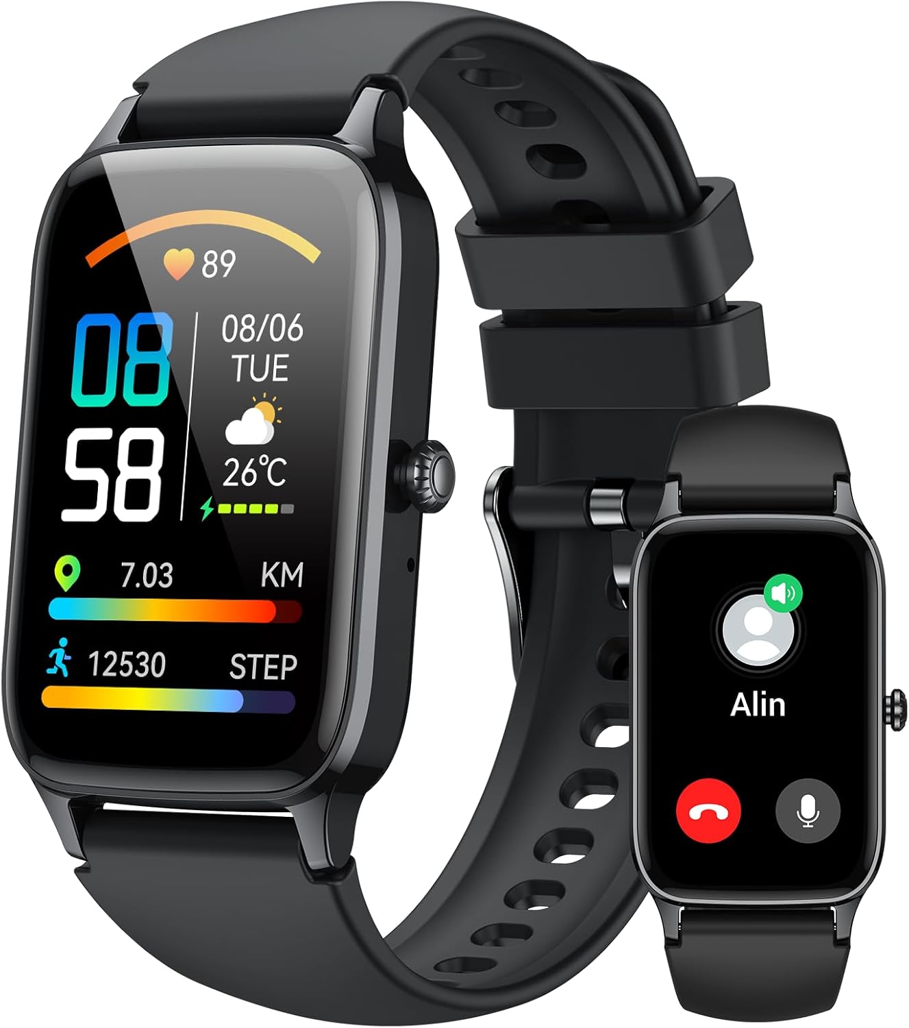 Smart Watch for Men Women, 1.57″ Smartwatch (Answer/Make Call) , Fitness Tracker with 110+ Sport Modes, Heart Rate/Sleep Monitor, IP68 Waterproof, Bluetooth Calls, Smartwatches for Android iOS Black Smart Watch for Men Women, 1.57″ Smartwatch (Answer/Make Call) , Fitness Tracker with 110+ Sport Modes, Heart Rate/Sleep Monitor, IP68 Waterproof, Bluetooth Calls, Smartwatches for Android iOS Black