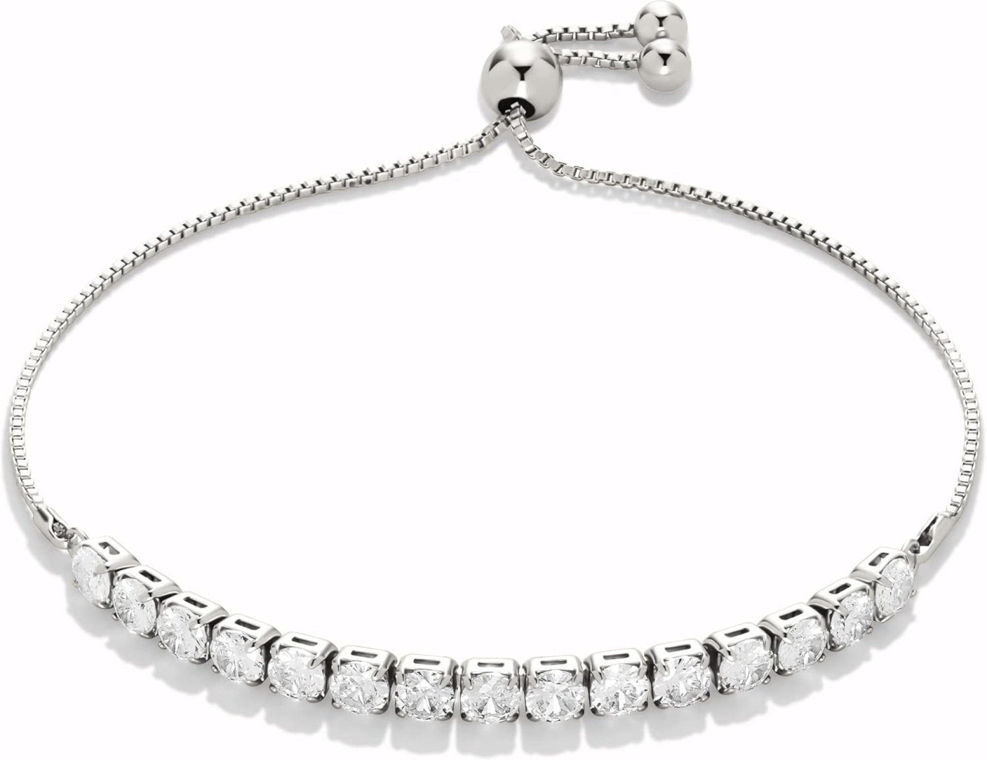 Amazon Essentials 14K Gold or Sterling Silver Plated Adjustable Cubic Zirconia Tennis Bracelet 9.5″ Amazon Essentials 14K Gold or Sterling Silver Plated Adjustable Cubic Zirconia Tennis Bracelet 9.5″