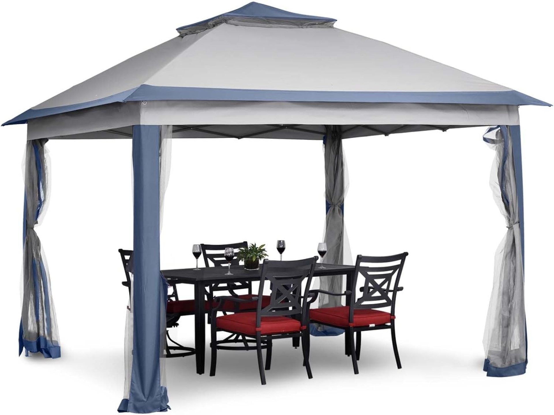 11×11 FT Gazebo Tent, Outdoor Tents for Parties with Mosquito Netting, Folding Heavy Duty Height Adjustable Canopy Tent for Patio Backyard Garden 11×11 FT Gazebo Tent, Outdoor Tents for Parties with Mosquito Netting, Folding Heavy Duty Height Adjustable Canopy Tent for Patio Backyard Garden