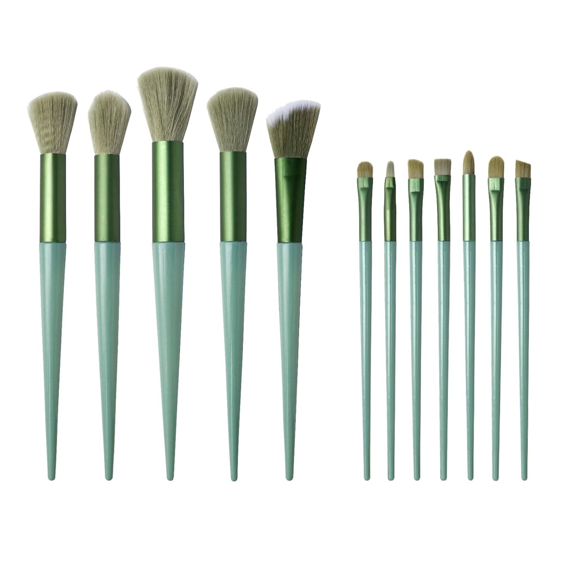 Makeup Brushes,13 PCS Make Up Brush Set for Foundation Eyebrow Concealer Eye Shadows Powder,Makeup Brush Kits for Travel and Daily Makeup Use (Green) Makeup Brushes,13 PCS Make Up Brush Set for Foundation Eyebrow Concealer Eye Shadows Powder,Makeup Brush Kits for Travel and Daily Makeup Use (Green)