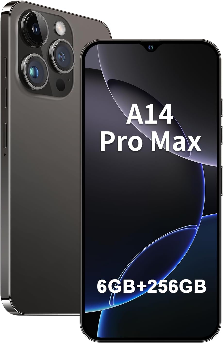 Unlocked Android Phone A14 pro max Smartphone 6GB+256GB Cell Phone 24MP+50MP Camera Pixels 5000mAh Battery for Extended Standby 6.8-inch HD Screen Mobile Phone 5G Dual SIM (Black) Unlocked Android Phone A14 pro max Smartphone 6GB+256GB Cell Phone 24MP+50MP Camera Pixels 5000mAh Battery for Extended Standby 6.8-inch HD Screen Mobile Phone 5G Dual SIM (Black)