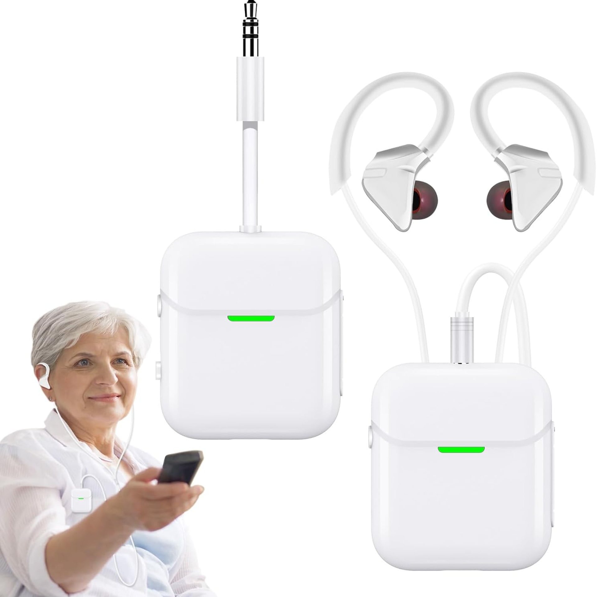 Wireless Headphones for TV Watching,TV Headphones Wireless for Seniors,Wireless Earbuds with Bluetooth Transmitter & Receiver for TV,Plug n Play,No Delay,2.4 GHz,3.5mm AUX & RCA,Gifts for Elderly Wireless Headphones for TV Watching,TV Headphones Wireless for Seniors,Wireless Earbuds with Bluetooth Transmitter & Receiver for TV,Plug n Play,No Delay,2.4 GHz,3.5mm AUX & RCA,Gifts for Elderly