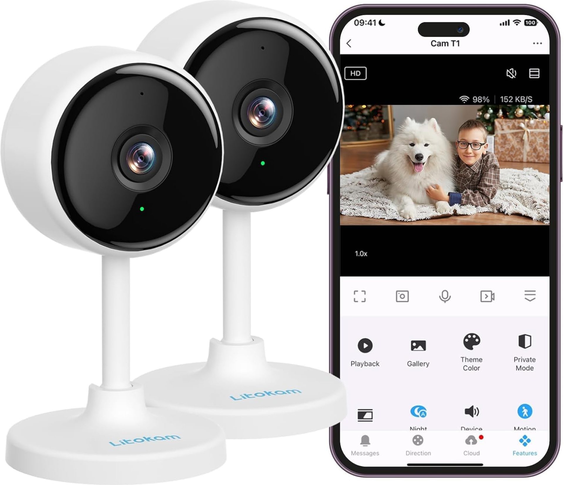 litokam Indoor Camera, Cameras for Home Security with Night Vision, Pet Camera with Phone App, 2K Indoor Security Camera, Motion Detection, 2-Way Audio, WiFi Home Camera, Baby Monitor Work with Alexa litokam Indoor Camera, Cameras for Home Security with Night Vision, Pet Camera with Phone App, 2K Indoor Security Camera, Motion Detection, 2-Way Audio, WiFi Home Camera, Baby Monitor Work with Alexa