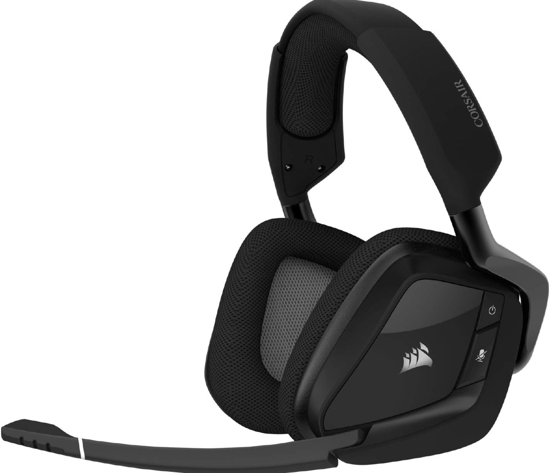 CORSAIR VOID RGB ELITE Wireless Gaming Headset – 7.1 Surround Sound – Omni-Directional Microphone – Microfiber Mesh Earpads – Up to 40ft Range – iCUE Compatible – PC, Mac, PS5, PS4 – Carbon CORSAIR VOID RGB ELITE Wireless Gaming Headset – 7.1 Surround Sound – Omni-Directional Microphone – Microfiber Mesh Earpads – Up to 40ft Range – iCUE Compatible – PC, Mac, PS5, PS4 – Carbon