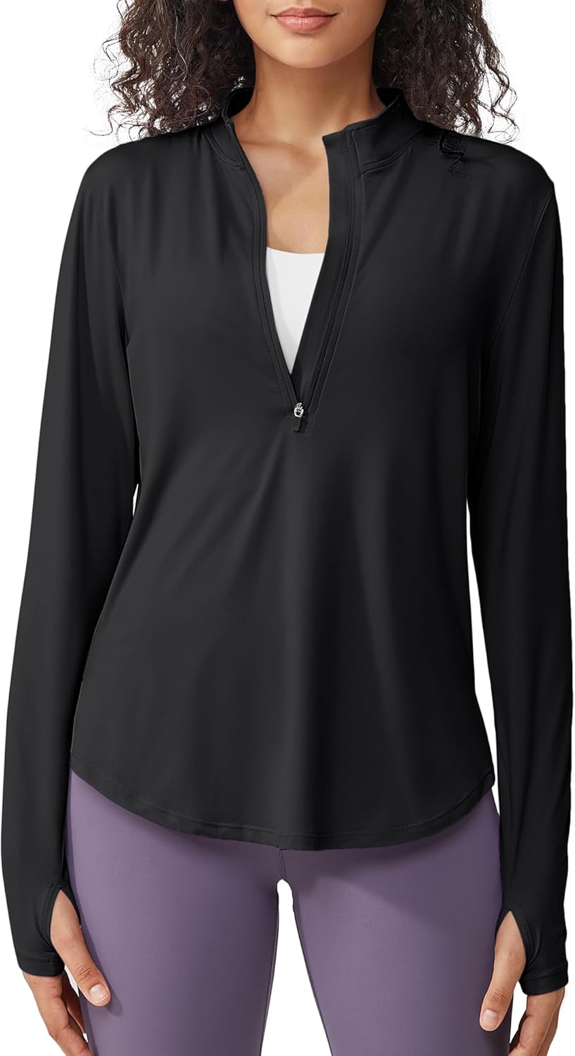G4Free Womens UPF 50+ Sun Shirts Lightweight Golf Shirts Quick Dry Half Zip Workout Tops Running Hiking G4Free Womens UPF 50+ Sun Shirts Lightweight Golf Shirts Quick Dry Half Zip Workout Tops Running Hiking