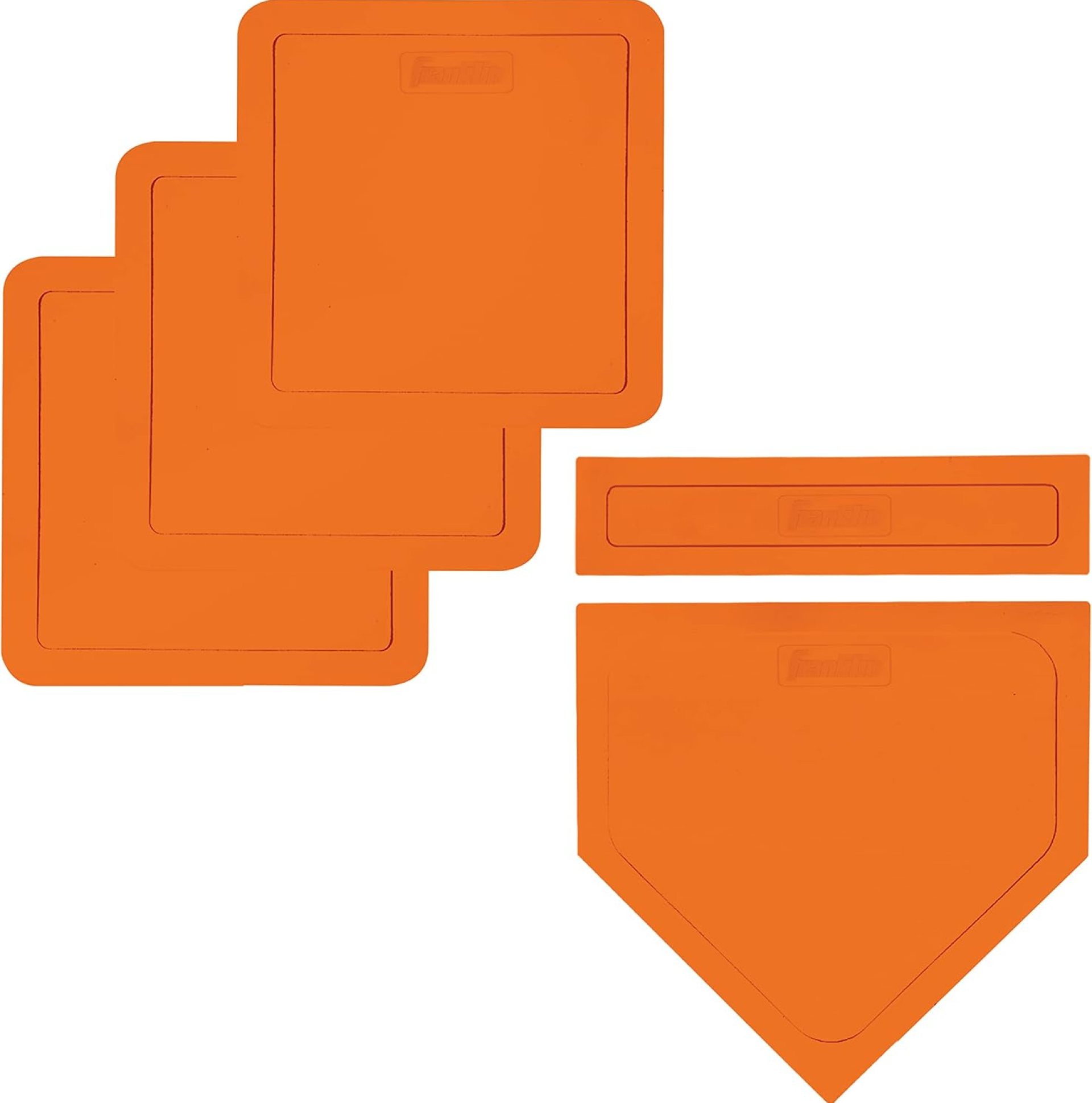Franklin Sports MLB Throw Down Baseball Bases with Home Plate + Pitcher’s Rubber – Backyard Rubber Base Set Perfect for Baseball, Teeball + Kickball Franklin Sports MLB Throw Down Baseball Bases with Home Plate + Pitcher’s Rubber – Backyard Rubber Base Set Perfect for Baseball, Teeball + Kickball