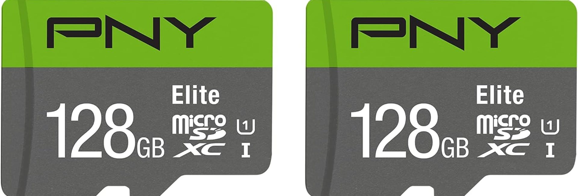 PNY 128GB Elite Class 10 U1 microSDXC Flash Memory Card – 100MB/s, Class 10, U1, Full HD, UHS-I, Micro SD (Pack of 2) PNY 128GB Elite Class 10 U1 microSDXC Flash Memory Card – 100MB/s, Class 10, U1, Full HD, UHS-I, Micro SD (Pack of 2)