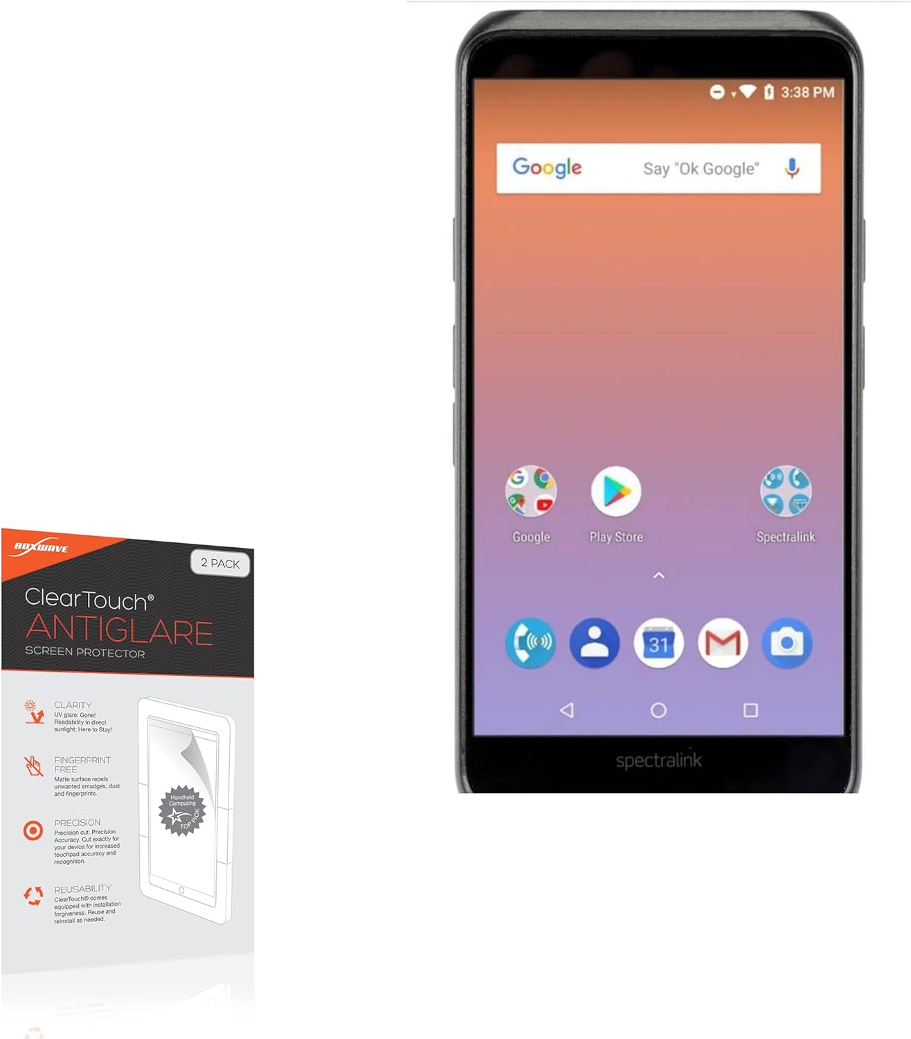 BoxWave Screen Protector Compatible with SpectraLink Versity 9540 Smartphone – ClearTouch Anti-Glare (2-Pack), Anti-Fingerprint Matte Film Skin BoxWave Screen Protector Compatible with SpectraLink Versity 9540 Smartphone – ClearTouch Anti-Glare (2-Pack), Anti-Fingerprint Matte Film Skin