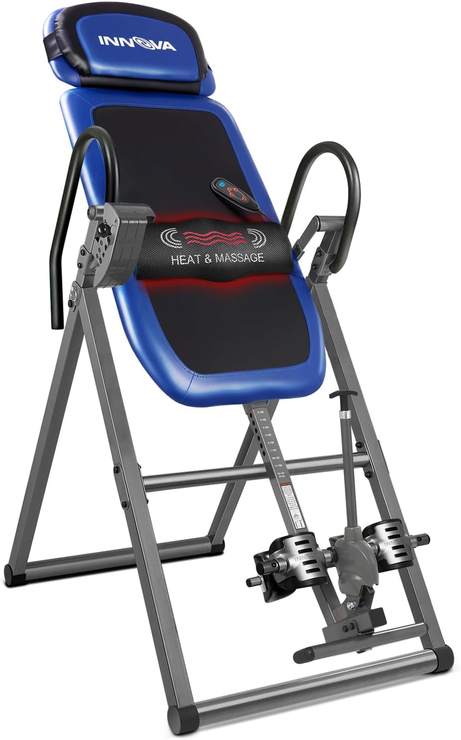 INNOVA HEALTH AND FITNESS ITM4800 Advanced Heat and Massage Inversion Table,Black/ Blue / Gray INNOVA HEALTH AND FITNESS ITM4800 Advanced Heat and Massage Inversion Table,Black/ Blue / Gray