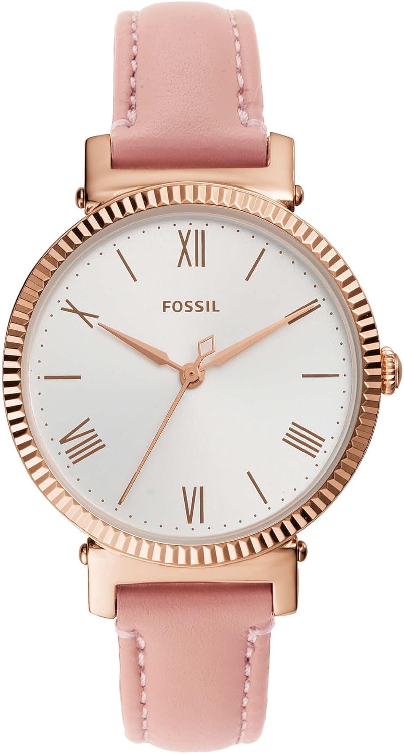Fossil Women’s Daisy Quartz Stainless Steel and Leather Three-Hand Watch Fossil Women’s Daisy Quartz Stainless Steel and Leather Three-Hand Watch