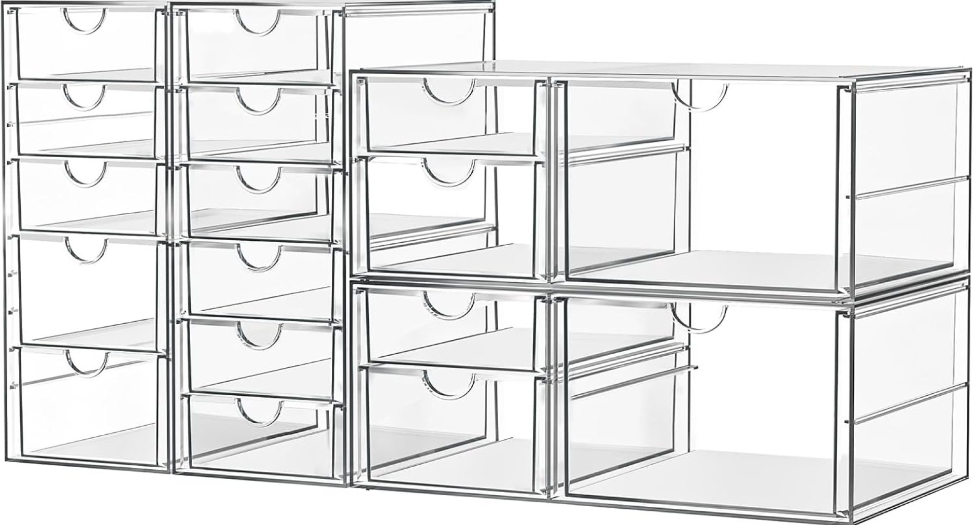 Makeup Acrylic Organizer with 17 Drawers(4 Sets), Desk Organizers and Accessories, Clear Makeup Organizer, Dustproof Storage Drawers for Office Art Craft Supplies Makeup Acrylic Organizer with 17 Drawers(4 Sets), Desk Organizers and Accessories, Clear Makeup Organizer, Dustproof Storage Drawers for Office Art Craft Supplies